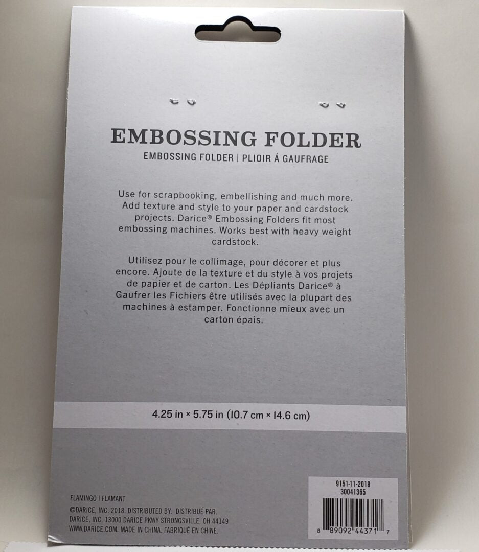 Darice Embossing Folder, "Flamingo" 30041365