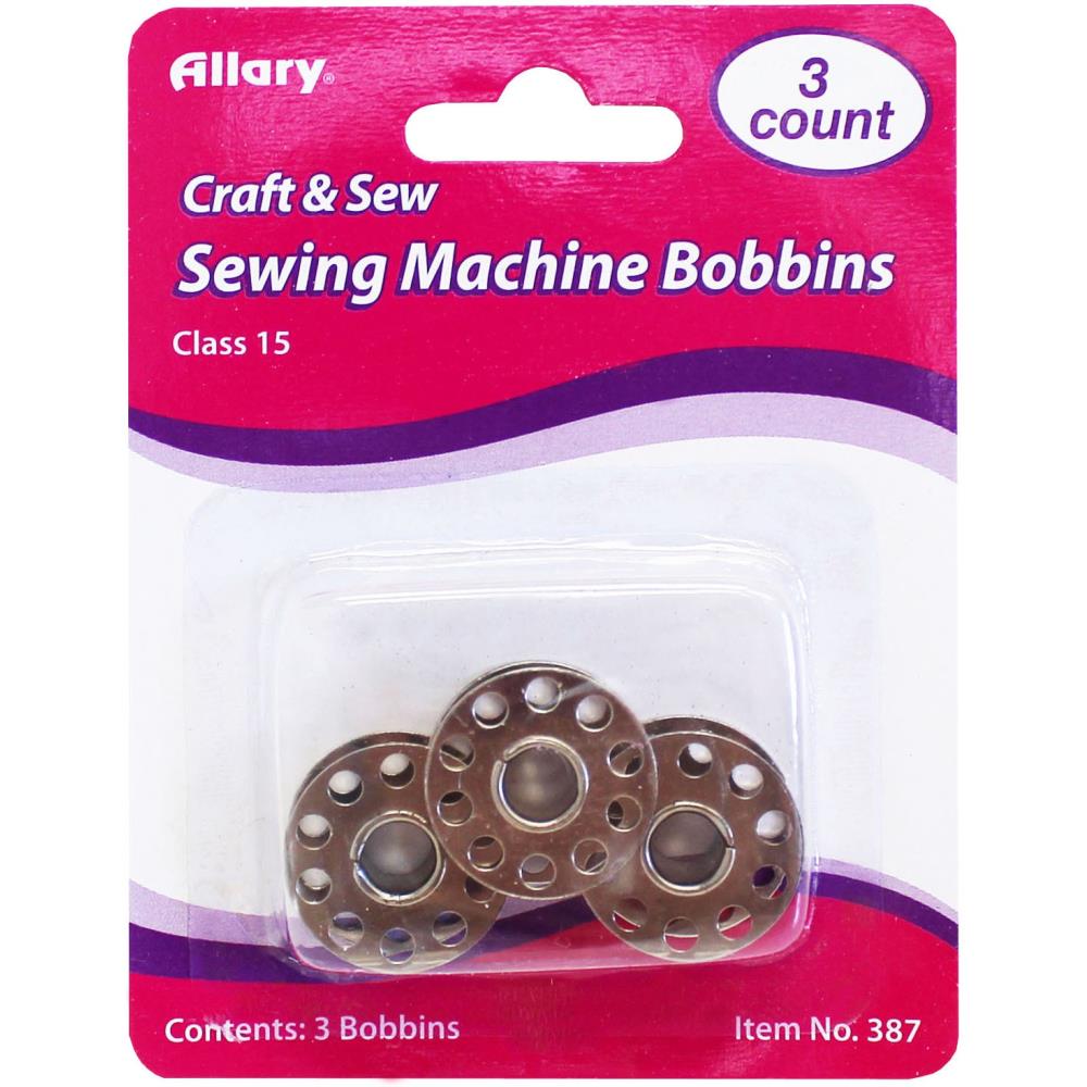 Allary Sewing Machine Bobbins 3pc, Class 15