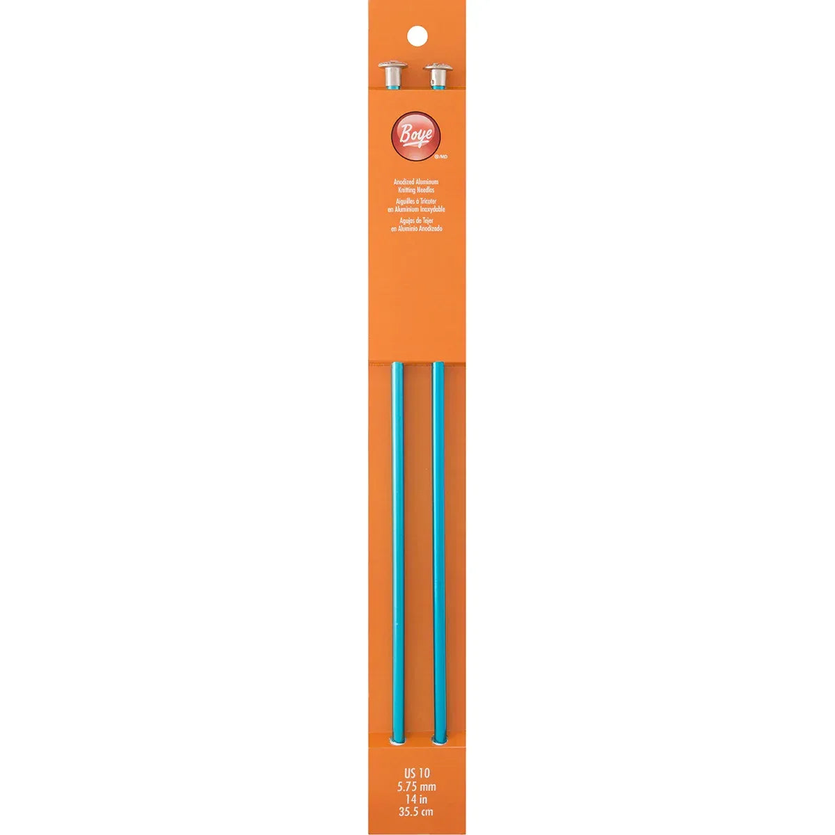 Boye Single Point Aluminum Knitting Needles 14" - Size US10 - 5.75mm