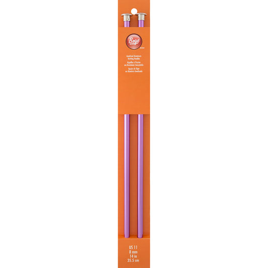 Boye Single Point Aluminum Knitting Needles 14" - Size US11 - 8mm
