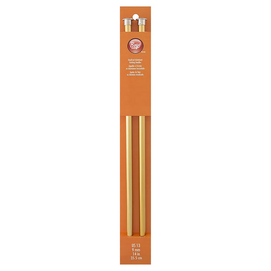 Boye Single Point Aluminum Knitting Needles 14" - Size US13 - 9mm