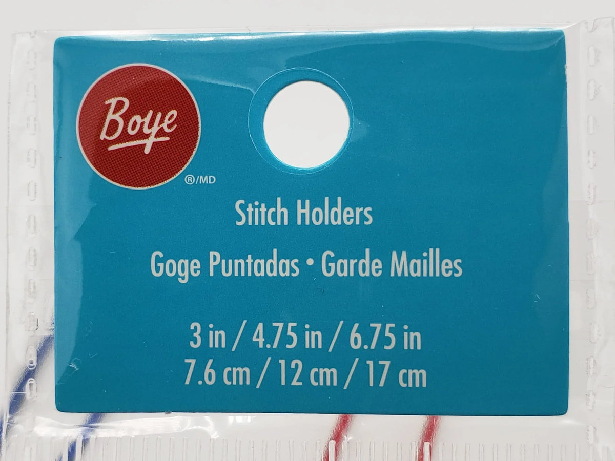 Boye Aluminum Stitch Holders, 3pc Set (3", 4.75" & 6.75")