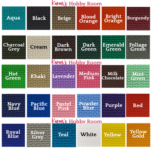 1" Lightweight Polypropylene Webbing by the yard