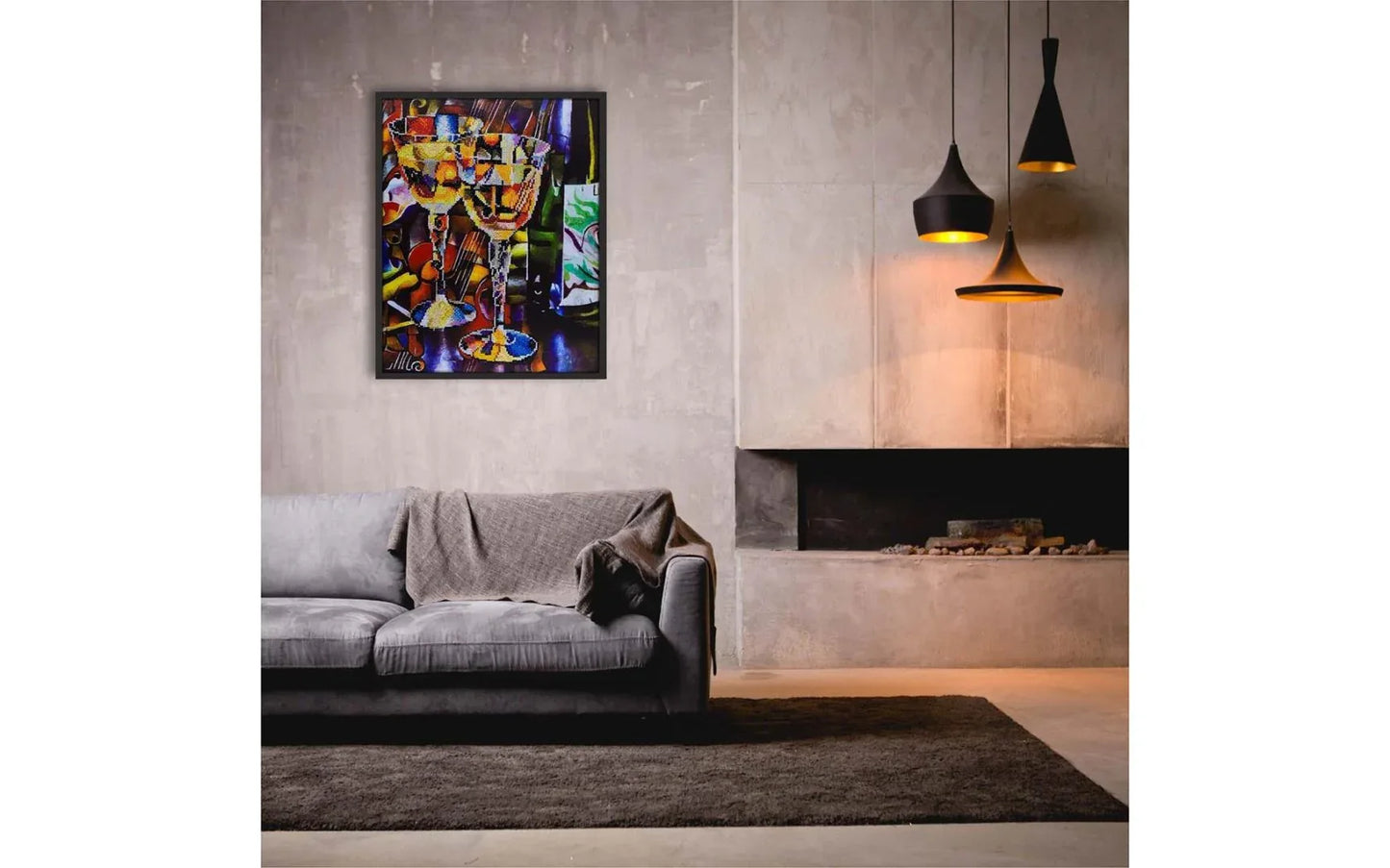 Diamond Art Kit 14x16" Advanced Abstract Wine