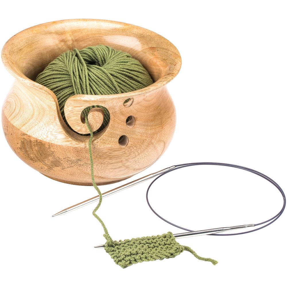 Susan Bates Wood Yarn Bowl