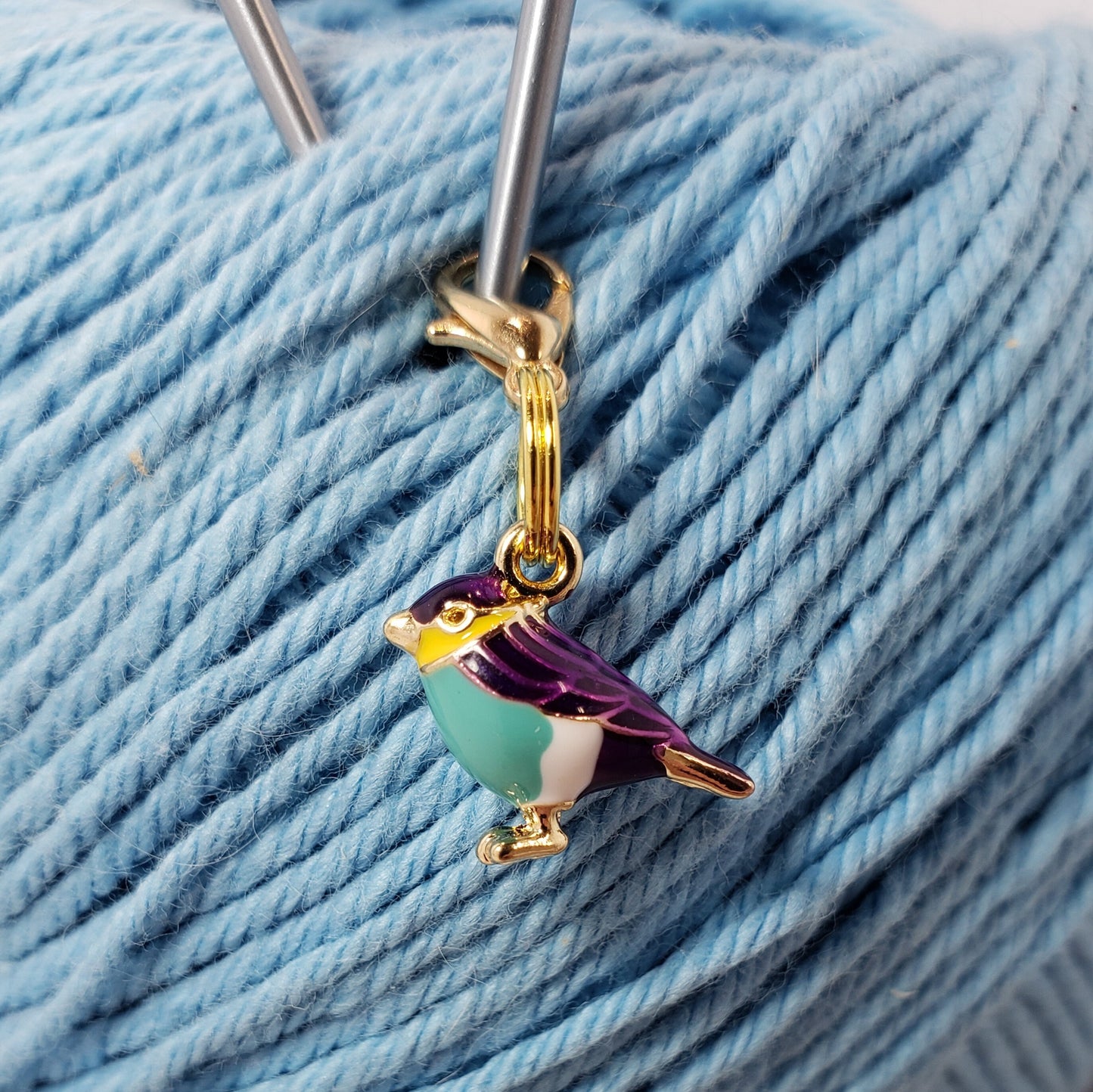 3D Birds Stitch Markers for Knitting 3pc | Crochet stitch marker, progress keeper, project bag charm, crochet accessory, knitting marker