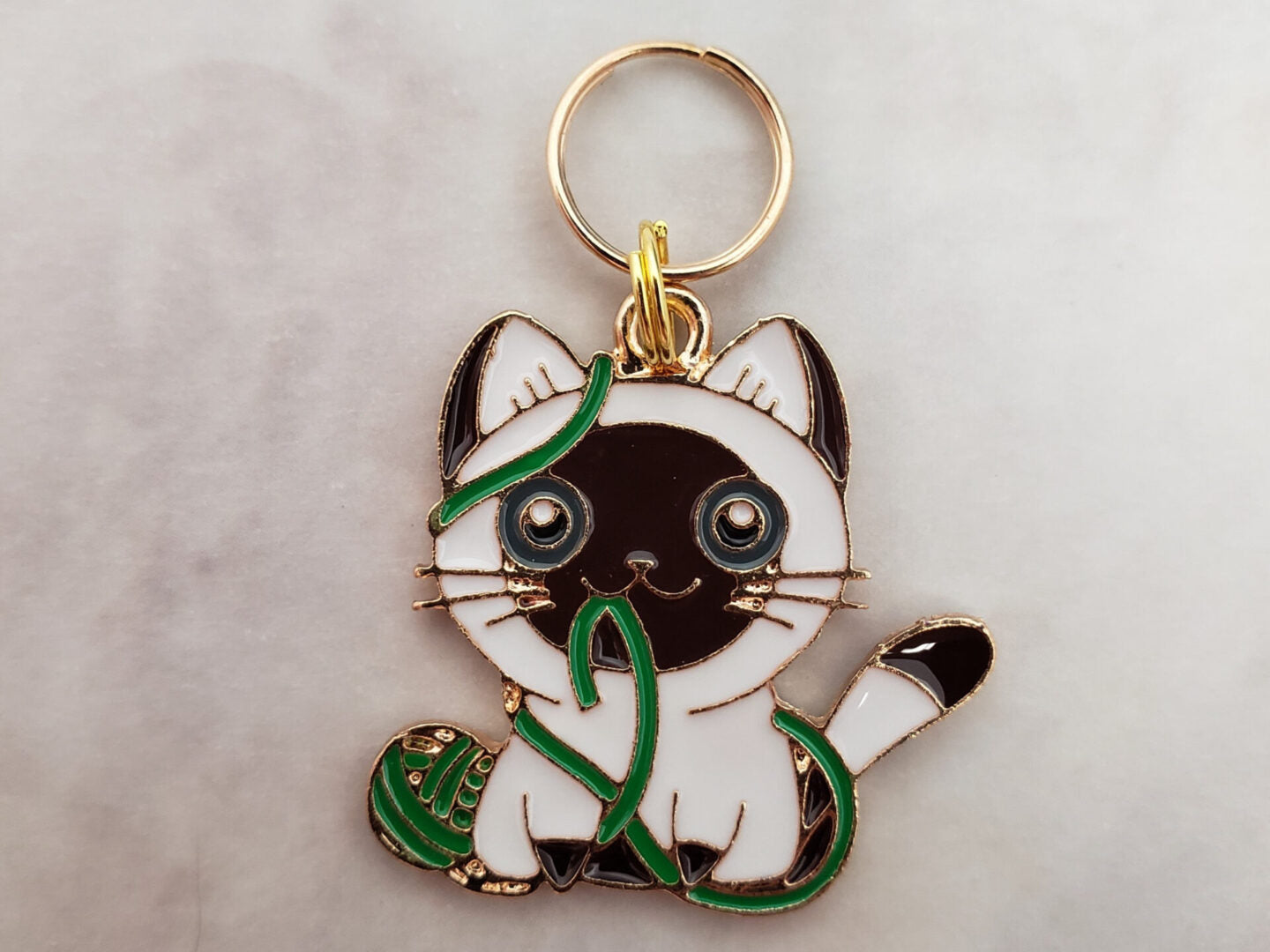 Siamese Cat Stitch Markers, 2 pc