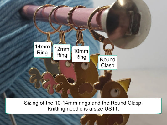 Black Raven Stitch Markers for Knitting 3pc | Crochet stitch marker, progress keeper, project bag charm, crochet accessory