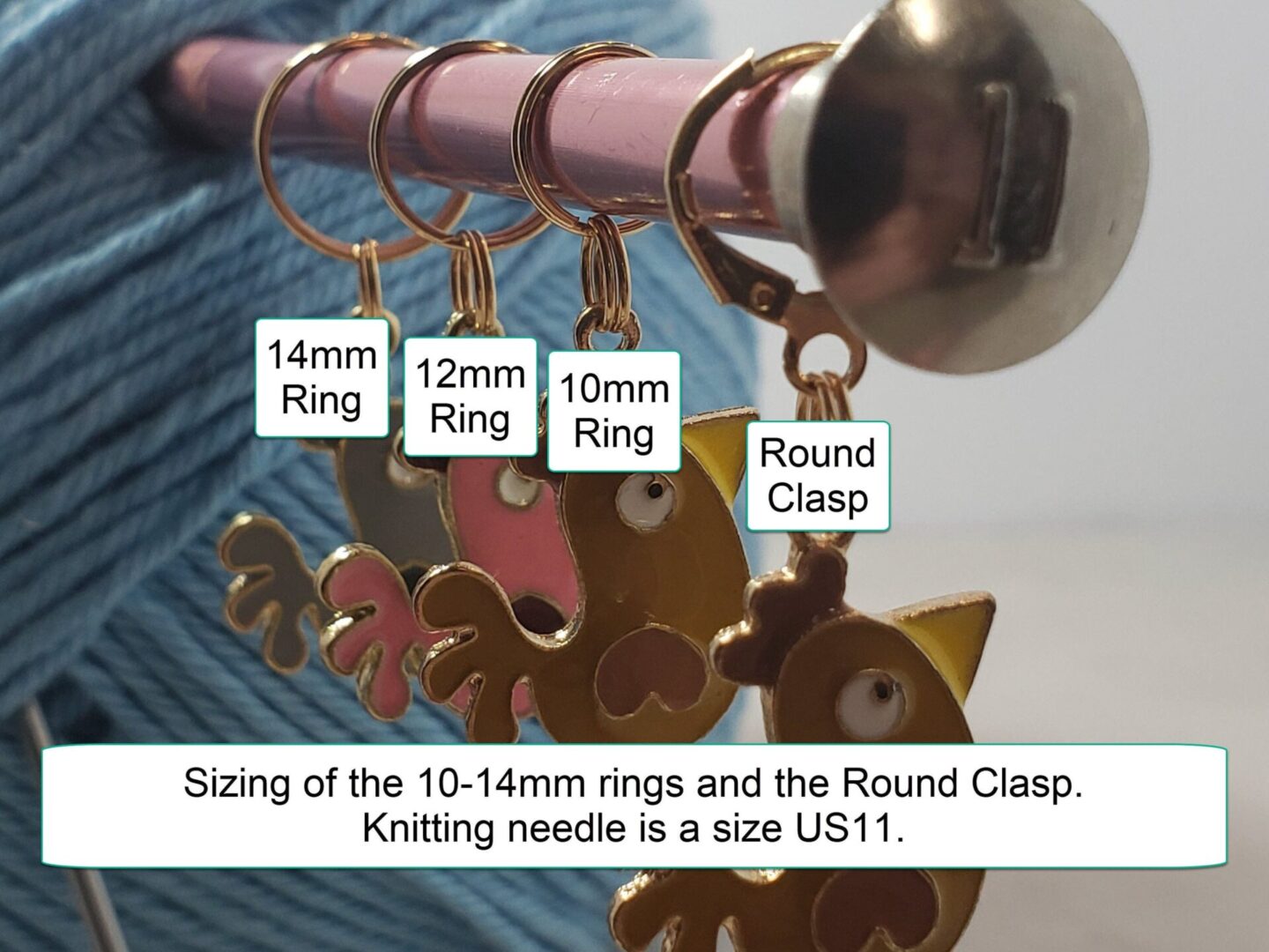 Siamese Cat Stitch Markers, 2 pc