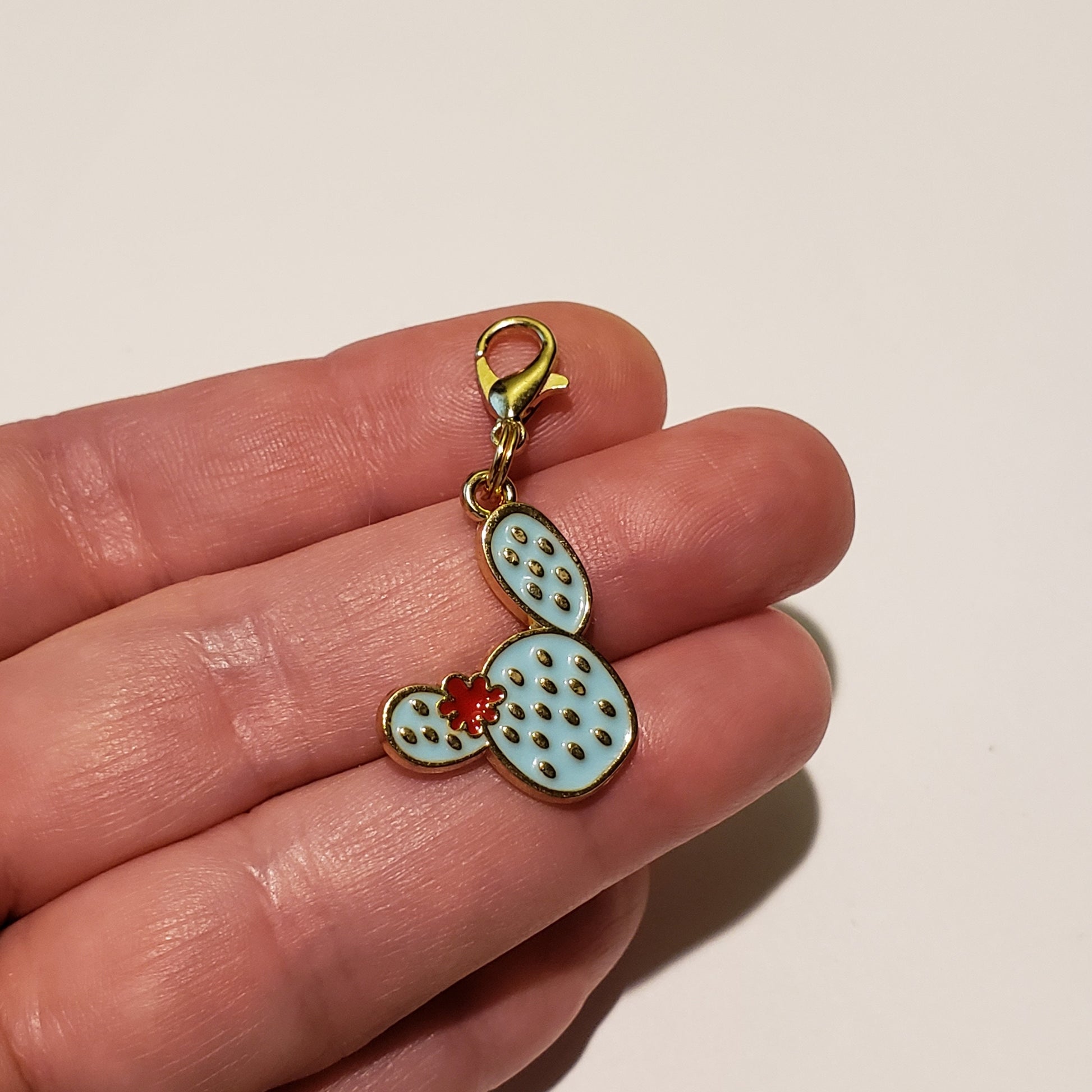 Cactus Stitch Markers for Knitting, 4pc mixed set | Crochet stitch marker, progress keeper, project bag charms, crochet accessories