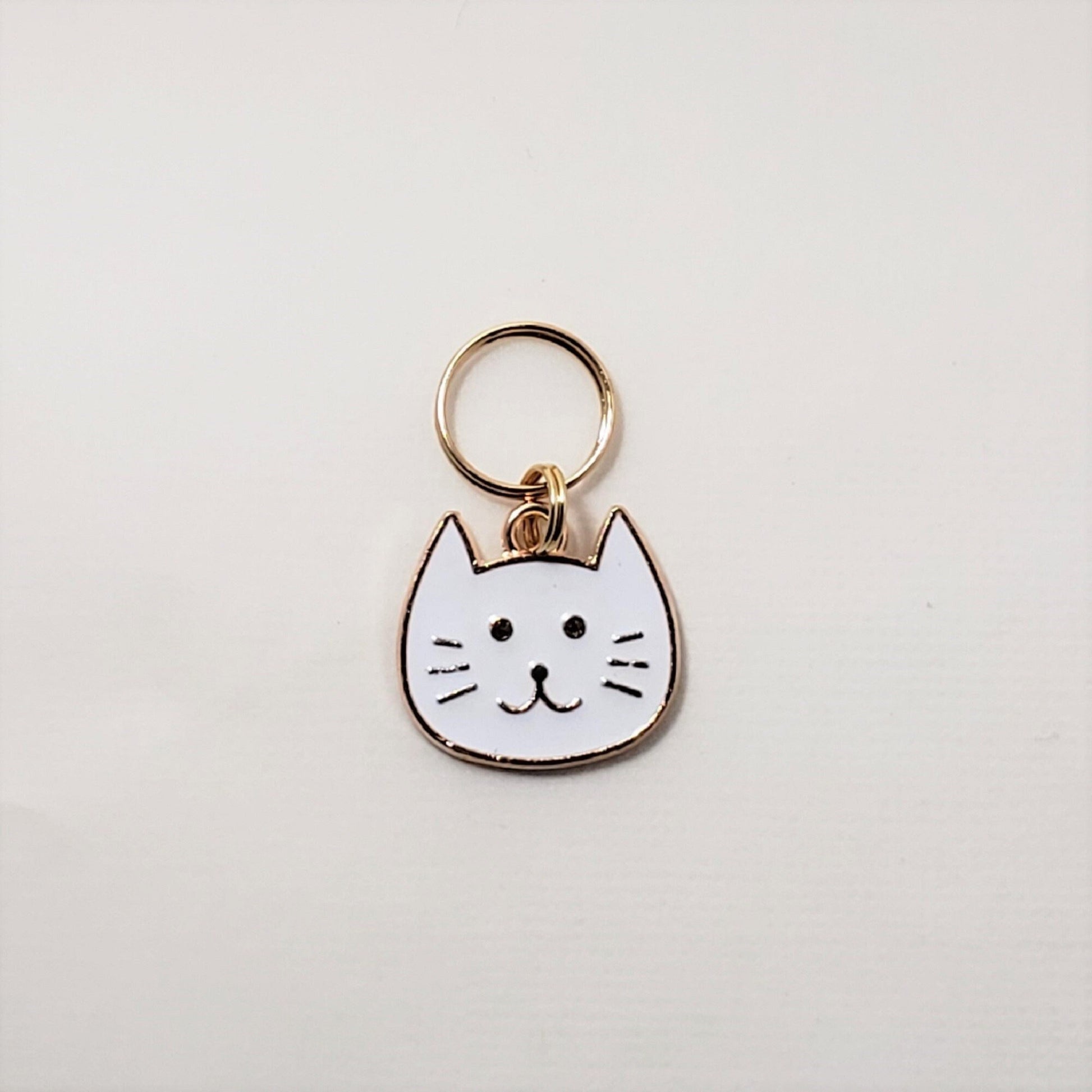 Cat Stitch Markers for Knitting, 4pc Large Cat Heads | Crochet stitch marker, progress keeper, project bag charms, crochet accessory