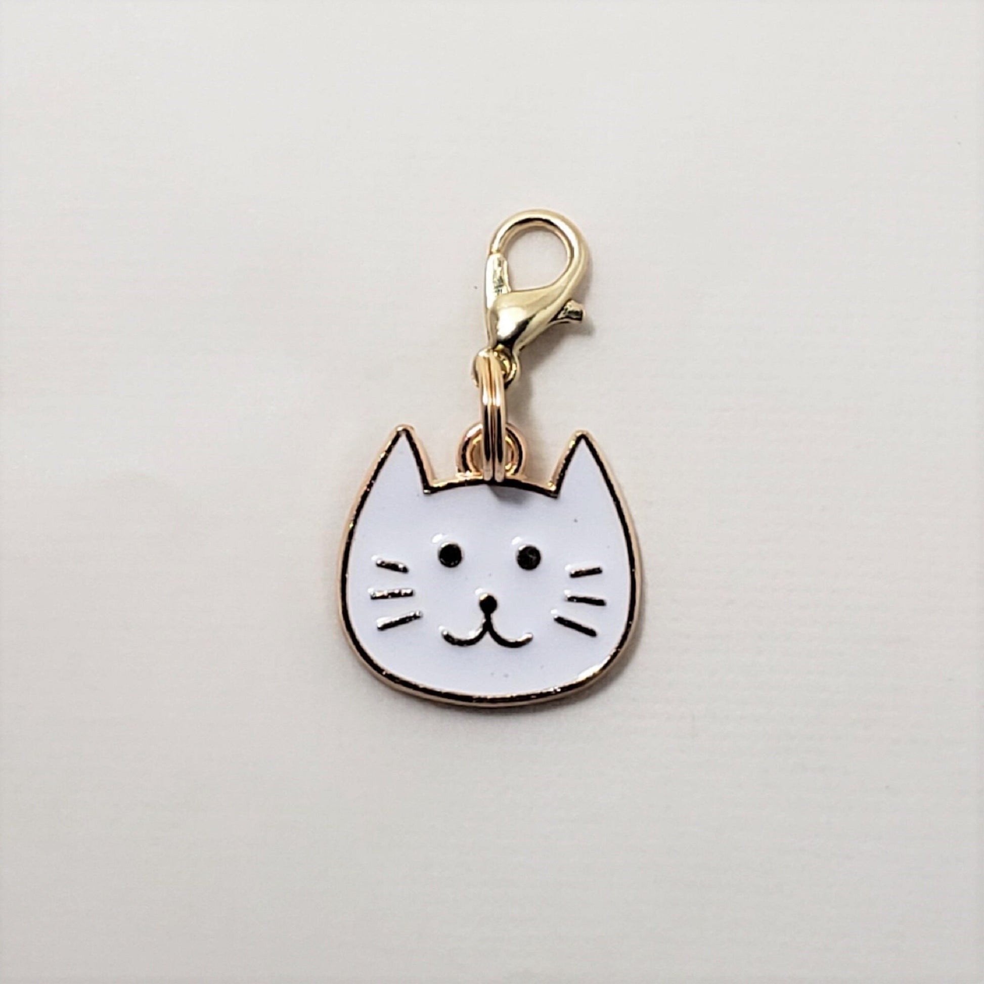 Cat Stitch Markers for Knitting, 4pc Large Cat Heads | Crochet stitch marker, progress keeper, project bag charms, crochet accessory