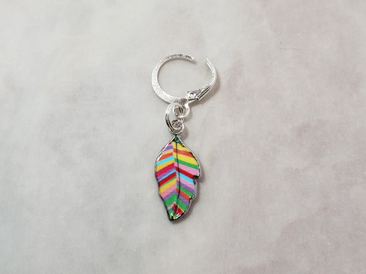 Leaf Stitch Markers for Knitting, 5pc mixed set | Crochet stitch marker, progress keeper, project bag charms, crochet accessories