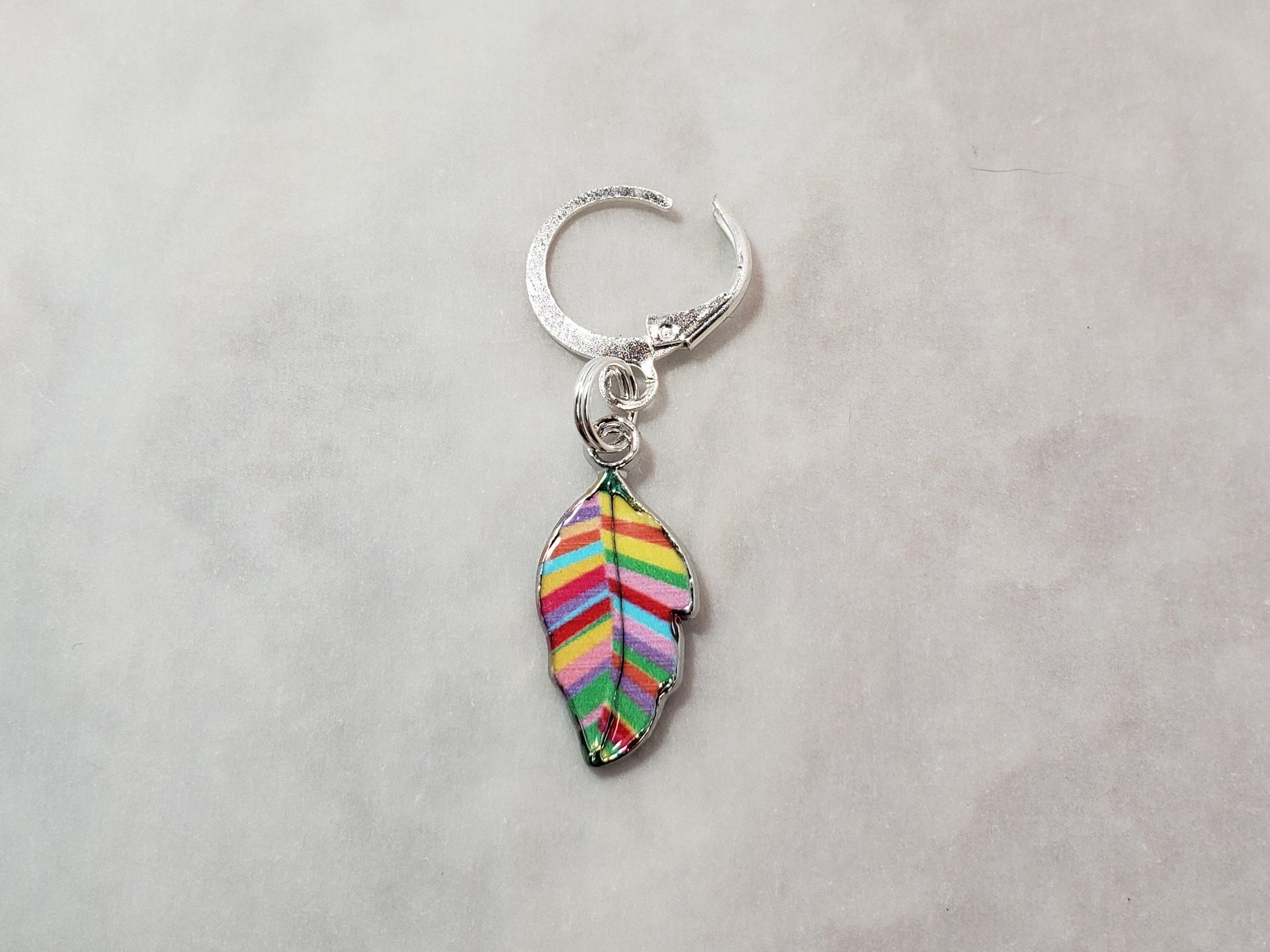 Leaf Stitch Markers for Knitting, 5pc mixed set | Crochet stitch marker, progress keeper, project bag charms, crochet accessories