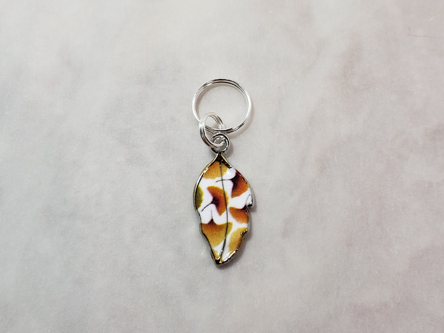 Leaf Stitch Markers for Knitting, 5pc mixed set | Crochet stitch marker, progress keeper, project bag charms, crochet accessories