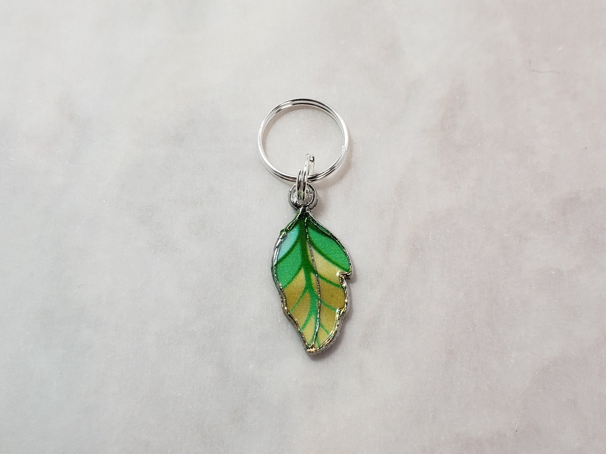 Leaf Stitch Markers for Knitting, 5pc mixed set | Crochet stitch marker, progress keeper, project bag charms, crochet accessories