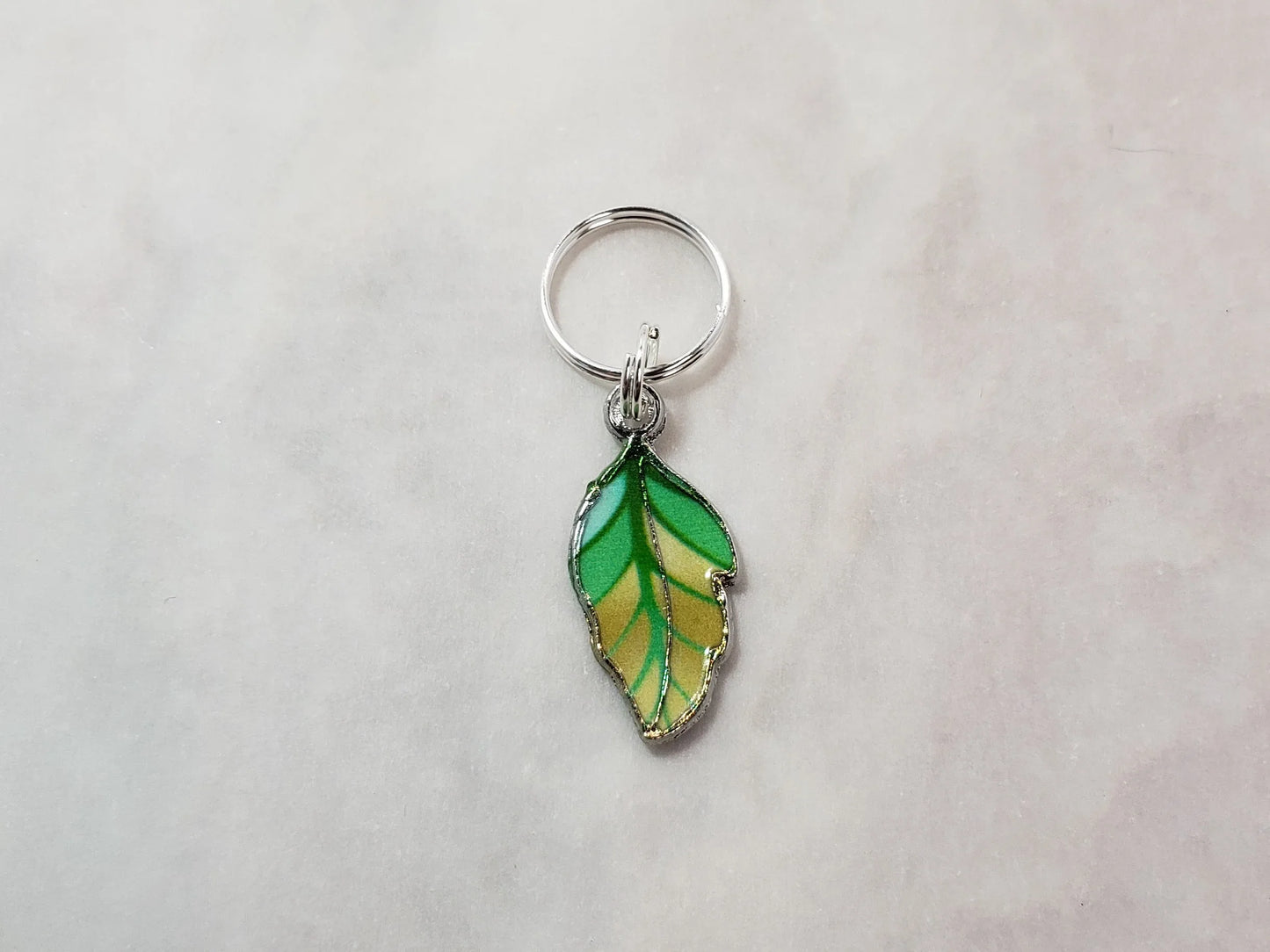 Leaf Stitch Markers for Knitting, 5pc mixed set | Crochet stitch marker, progress keeper, project bag charms, crochet accessories