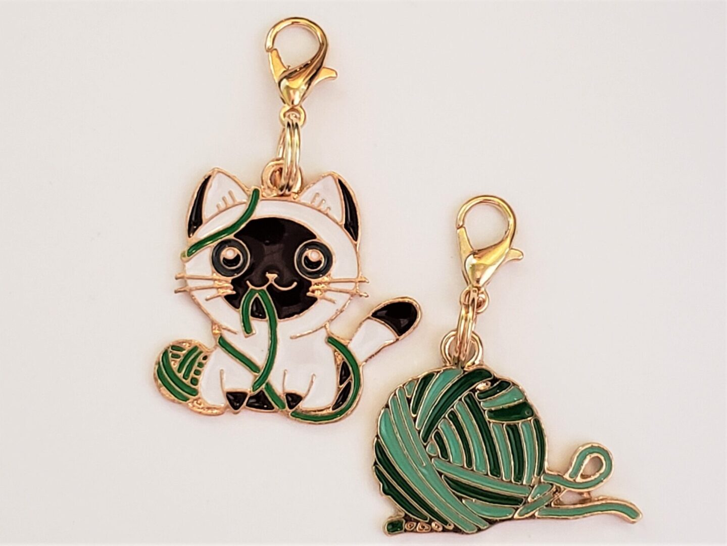 Siamese Cat Stitch Markers, 2 pc