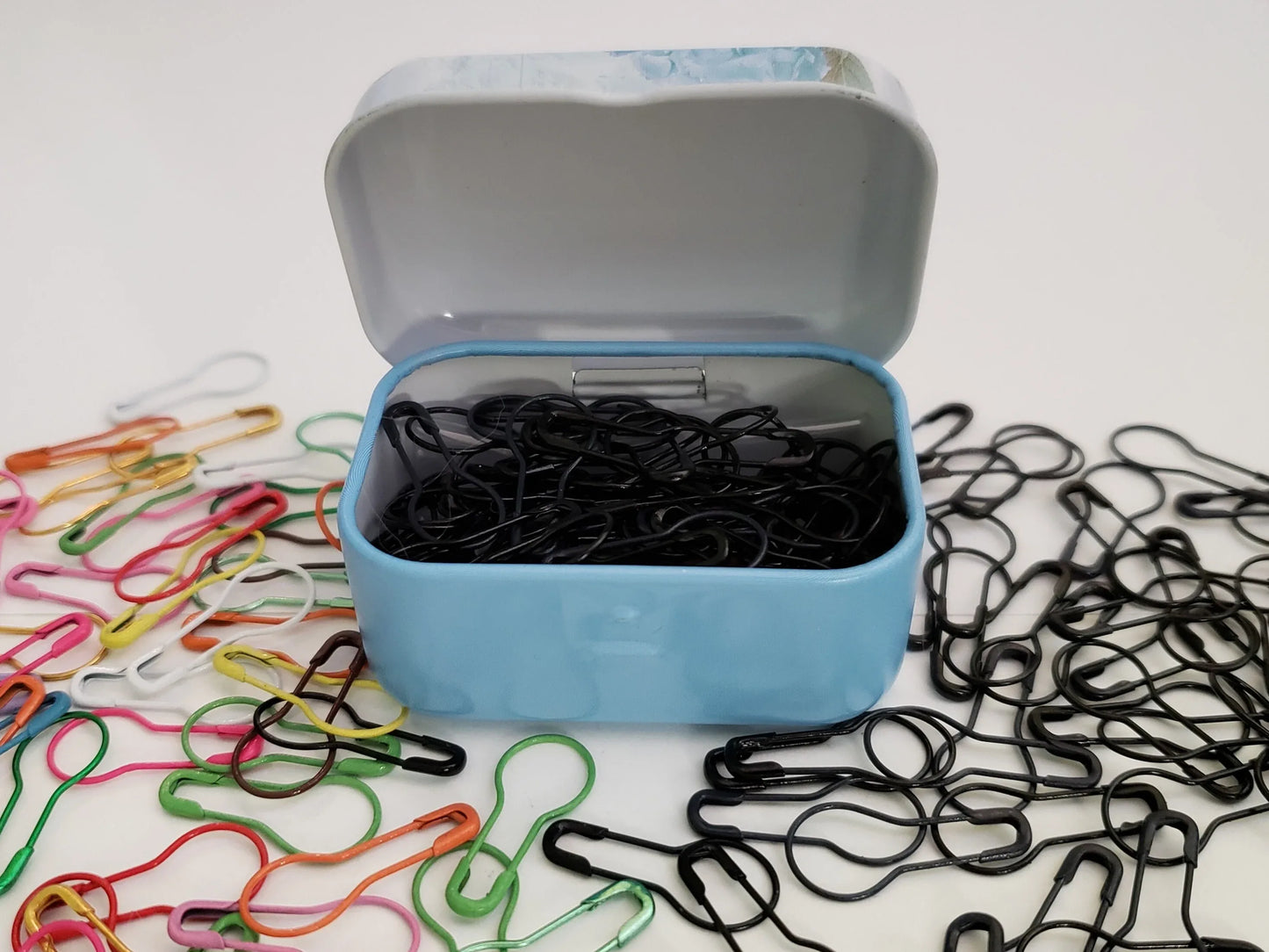 Locking Stitch Markers for Knitting and Crochet, Bulb Safety Pins, Assorted colors 10-100 count | Crochet stitch marker, progress keeper