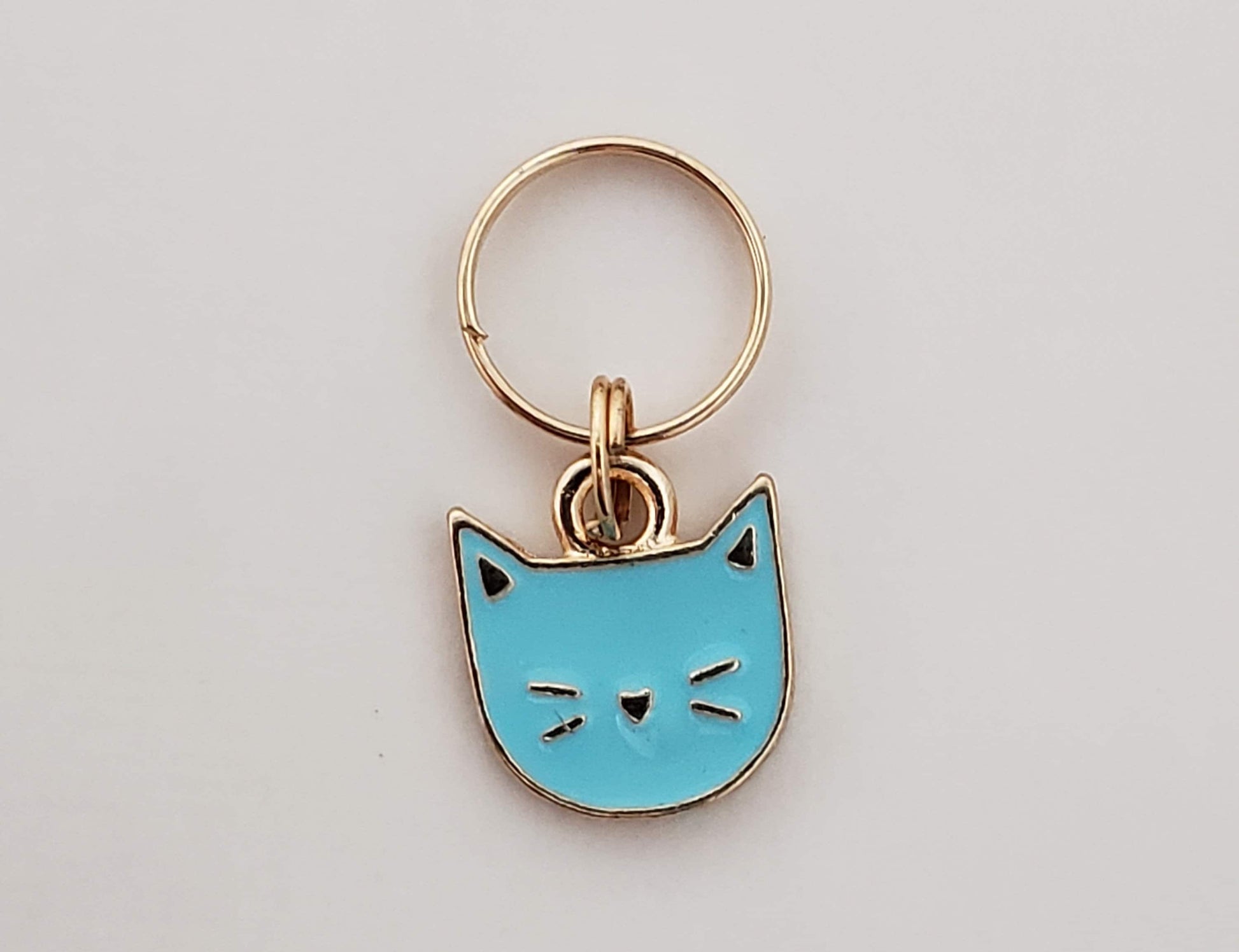 Cat Stitch Markers for Knitting, 4pc medium cats, 4 colors | Crochet stitch marker, progress keeper, project bag charms, crochet accessory