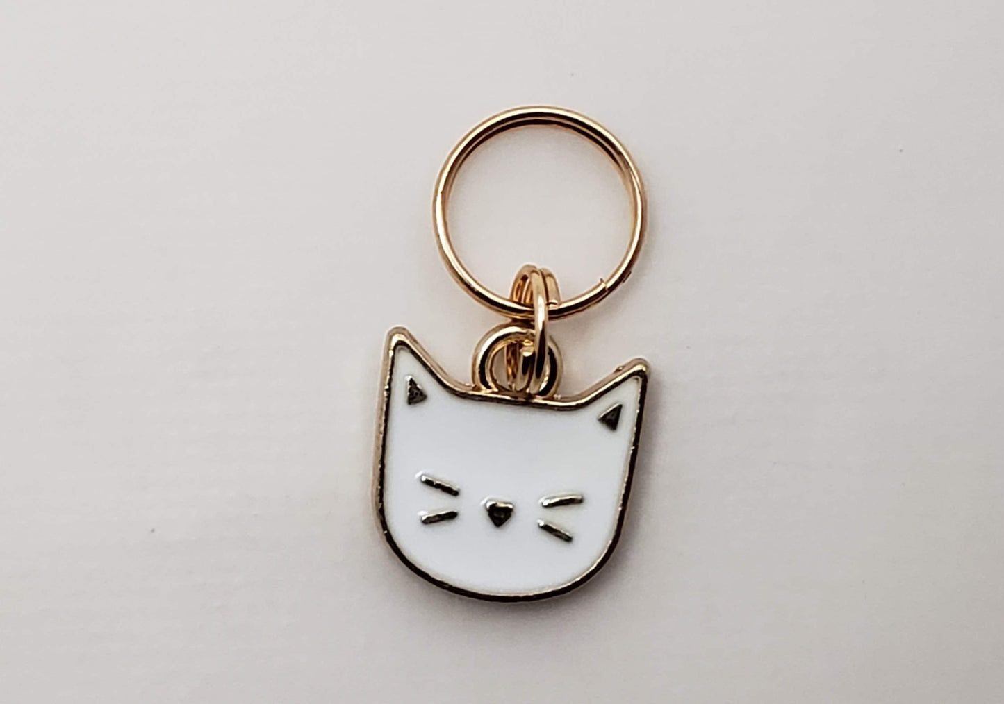 Cat Stitch Markers for Knitting, 4pc medium cats, 4 colors | Crochet stitch marker, progress keeper, project bag charms, crochet accessory