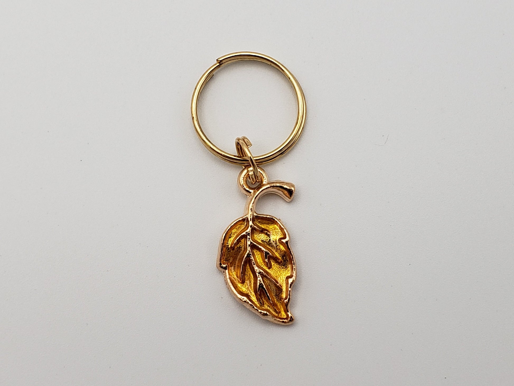 Leaves Stitch Markers for Knitting, 5pc set jewel oil drop | Crochet stitch marker, progress keeper, project bag charms, crochet accessories