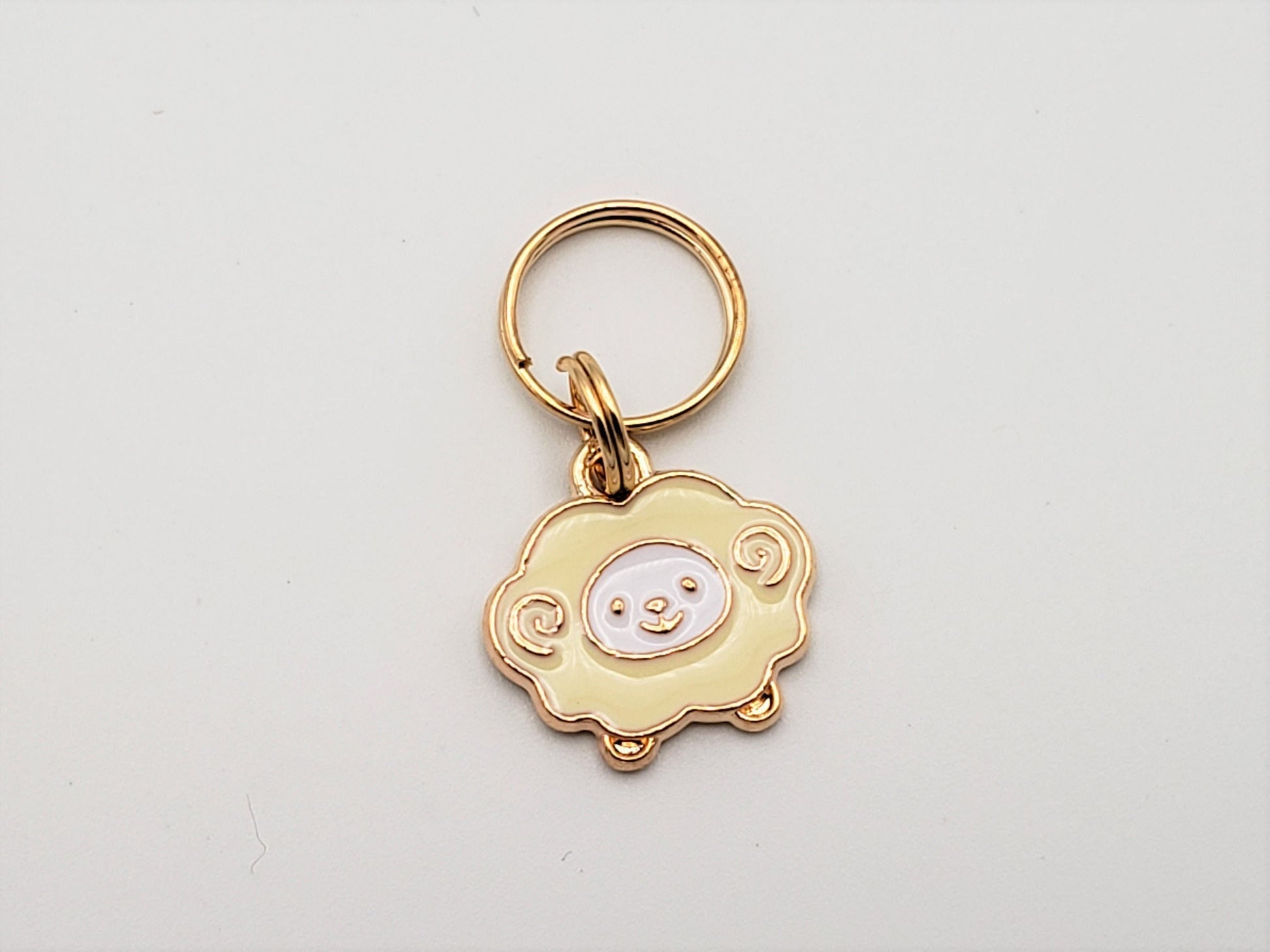 Tiny Sheep Stitch Markers for Knitting 4pc | Crochet stitch marker, progress keeper, project bag charm, crochet accessory, knitting marker