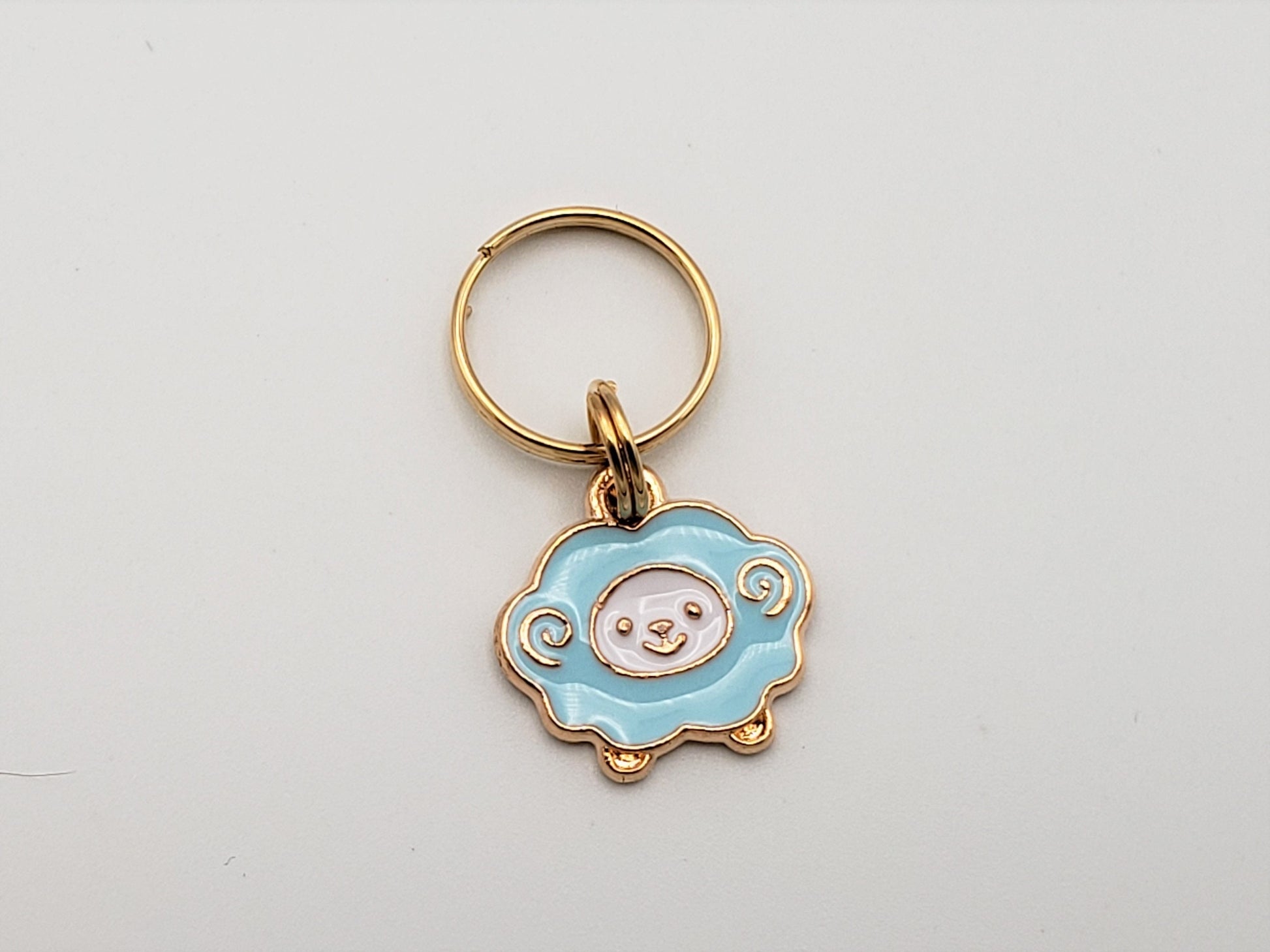 Tiny Sheep Stitch Markers for Knitting 4pc | Crochet stitch marker, progress keeper, project bag charm, crochet accessory, knitting marker