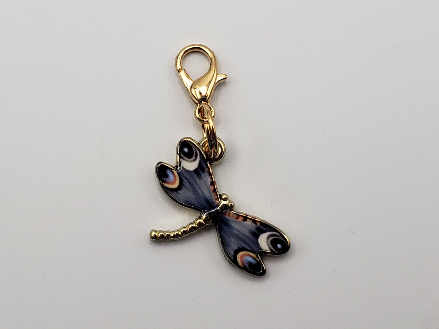 Stitch Markers for Knitting, 5pc Colorful Dragonflies | Crochet stitch marker, progress keeper, project bag charms, crochet accessory