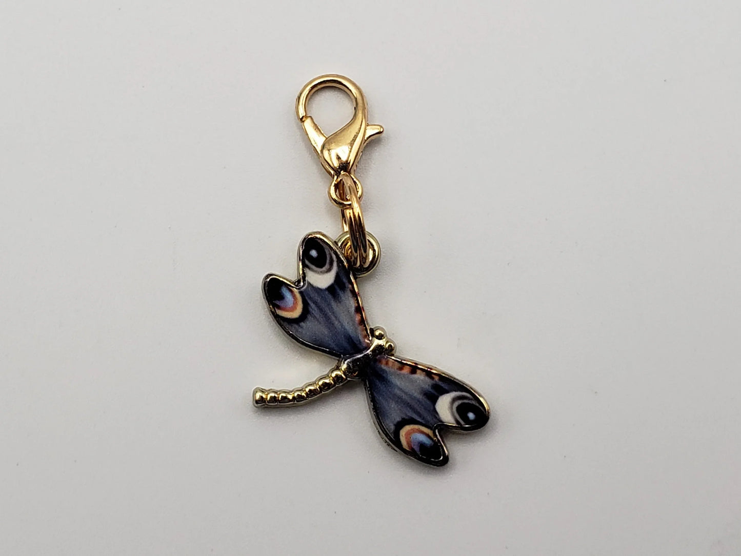 Stitch Markers for Knitting, 5pc Colorful Dragonflies | Crochet stitch marker, progress keeper, project bag charms, crochet accessory