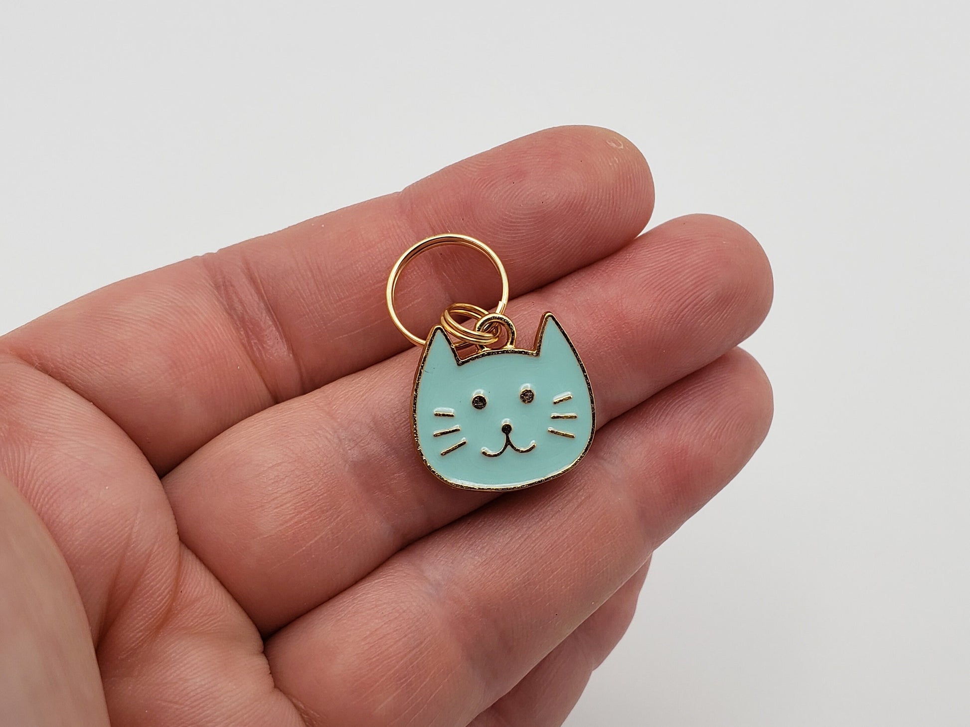 Cat Stitch Markers for Knitting, 4pc Large Cat Heads | Crochet stitch marker, progress keeper, project bag charms, crochet accessory