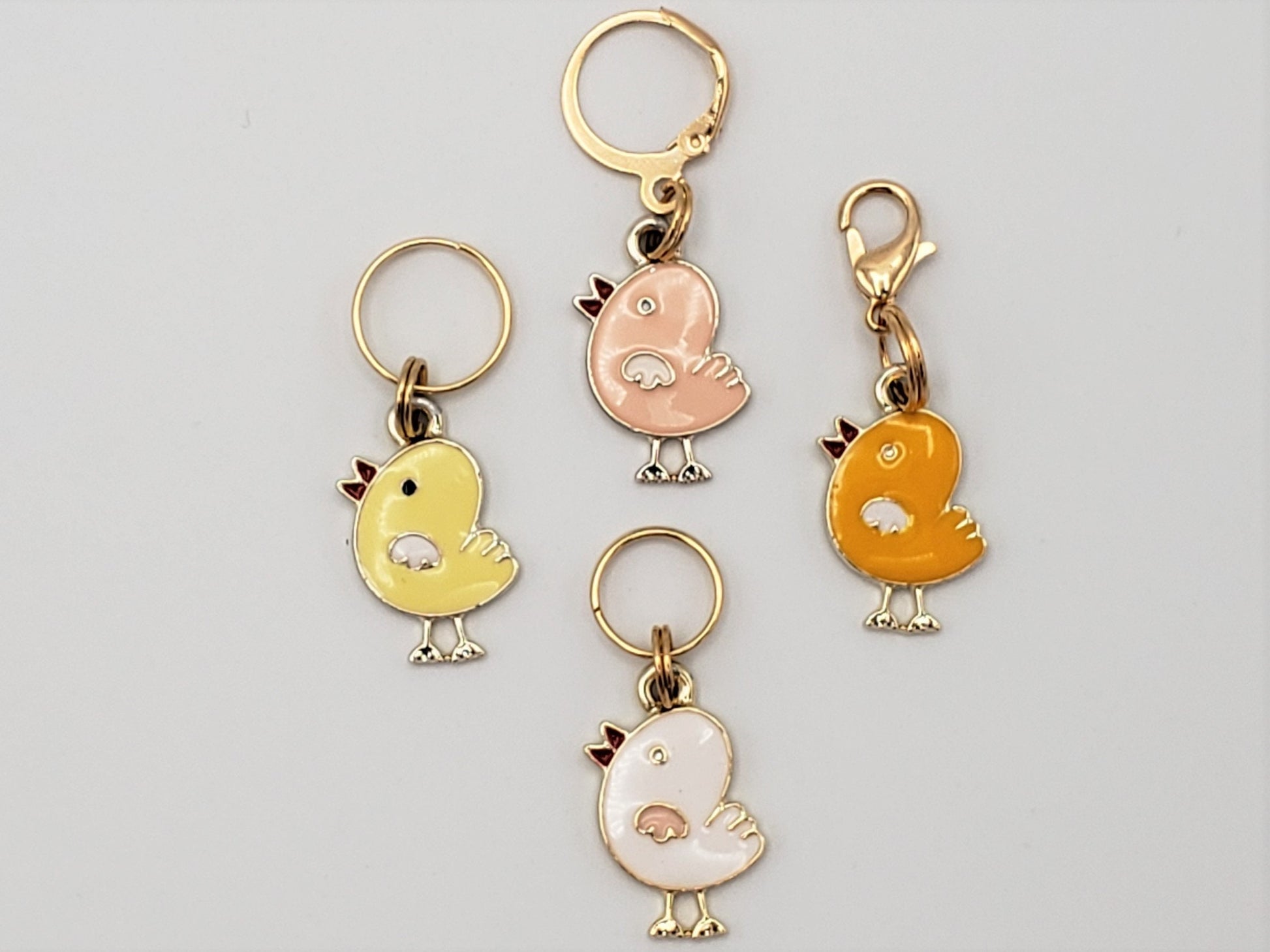 Stitch Markers for Knitting, 4pc baby chicks | Crochet stitch marker, progress keeper, project bag charms, crochet accessories