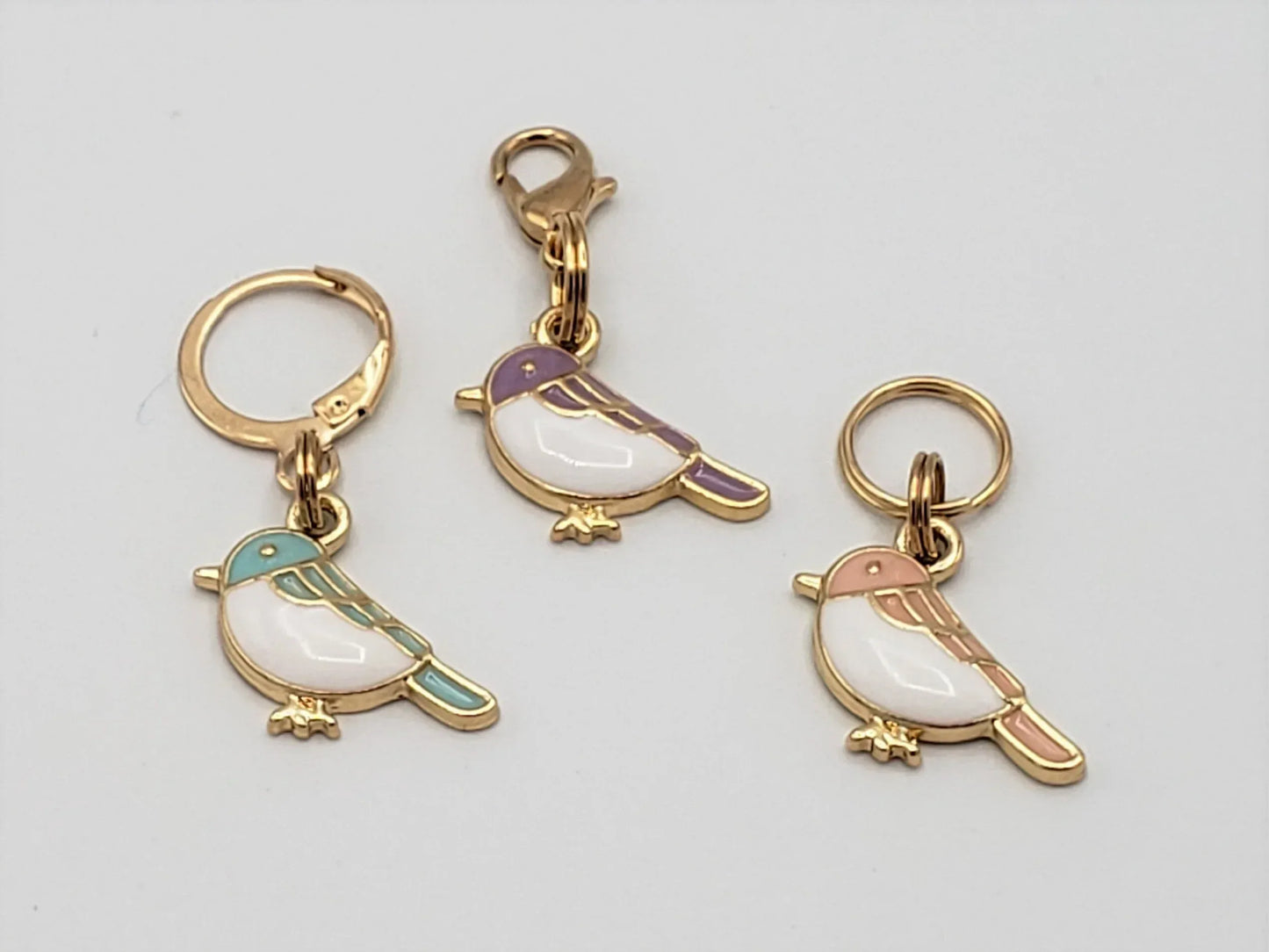 Birds Stitch Markers for Knitting 3pc | Crochet stitch marker, progress keeper, project bag charm, crochet accessory, knitting marker