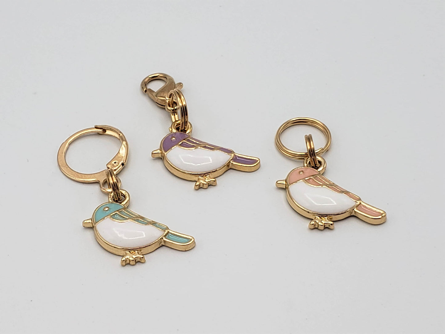 Birds Stitch Markers for Knitting 3pc | Crochet stitch marker, progress keeper, project bag charm, crochet accessory, knitting marker