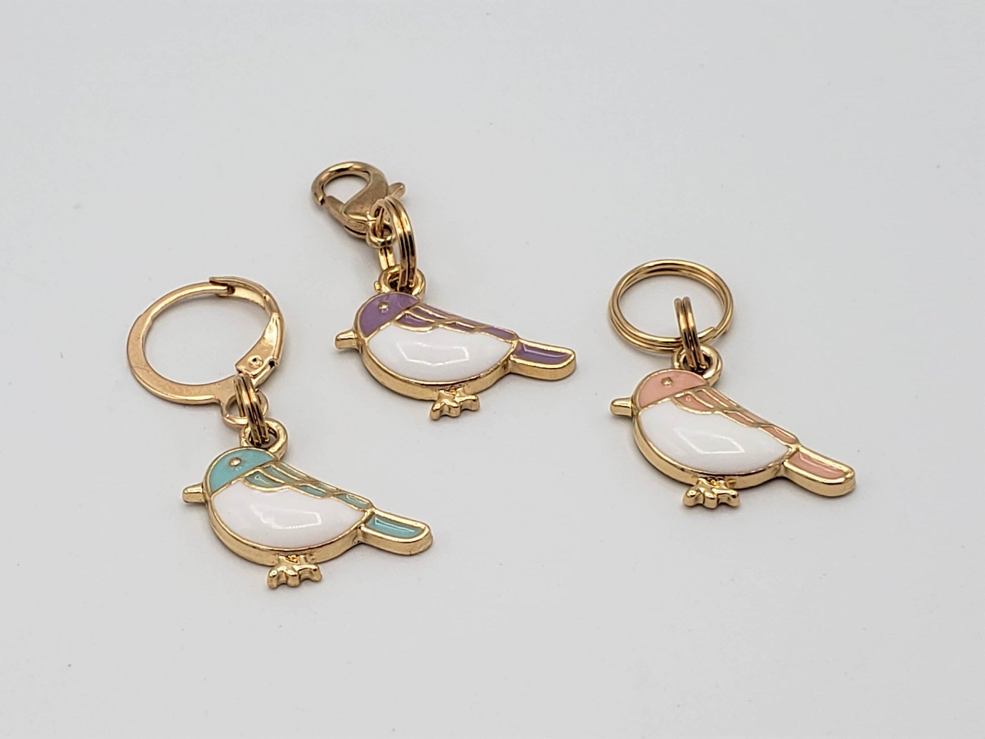 Birds Stitch Markers for Knitting 3pc | Crochet stitch marker, progress keeper, project bag charm, crochet accessory, knitting marker