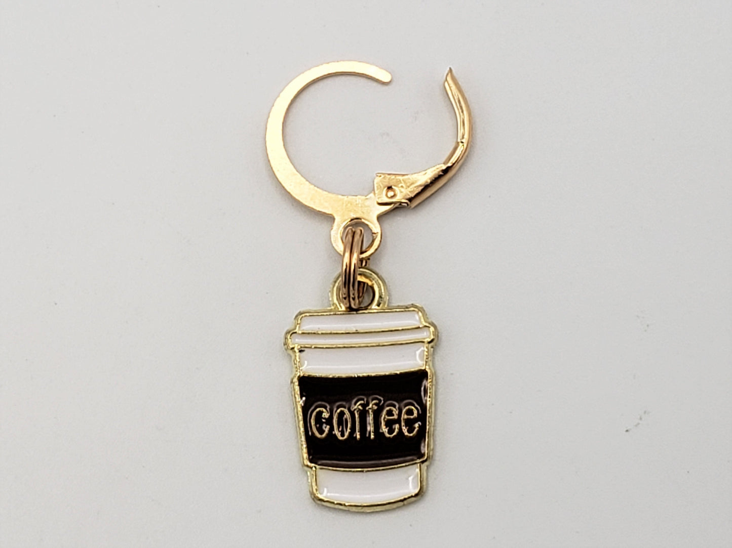 Coffee Cup Stitch Markers for Knitting 3pc | Crochet stitch marker, progress keeper, project bag charm, crochet accessory, knitting marker