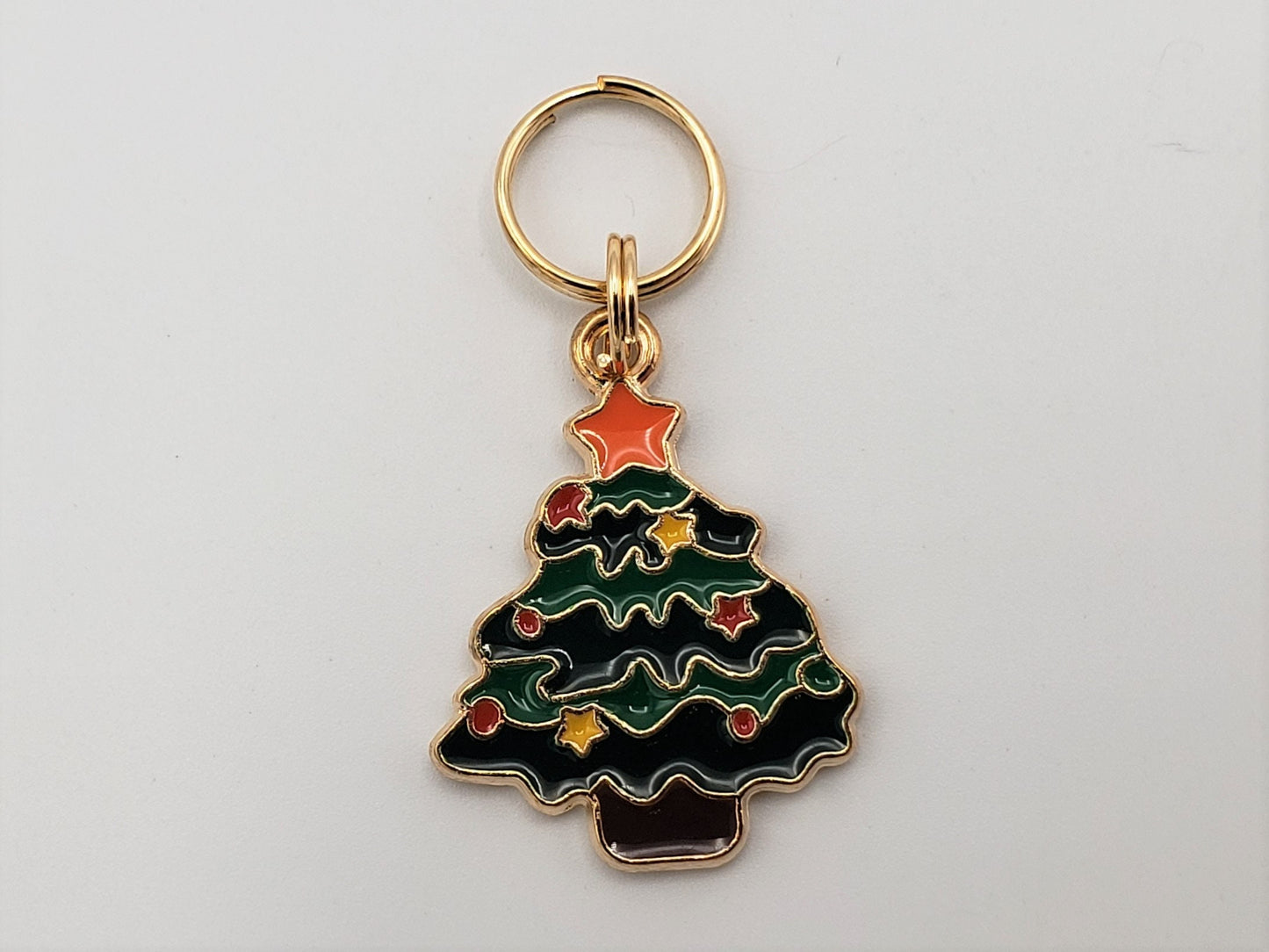 Christmas Tree Stitch Markers for Knitting 3pc | Crochet stitch marker, progress keeper, project bag charm, crochet accessory
