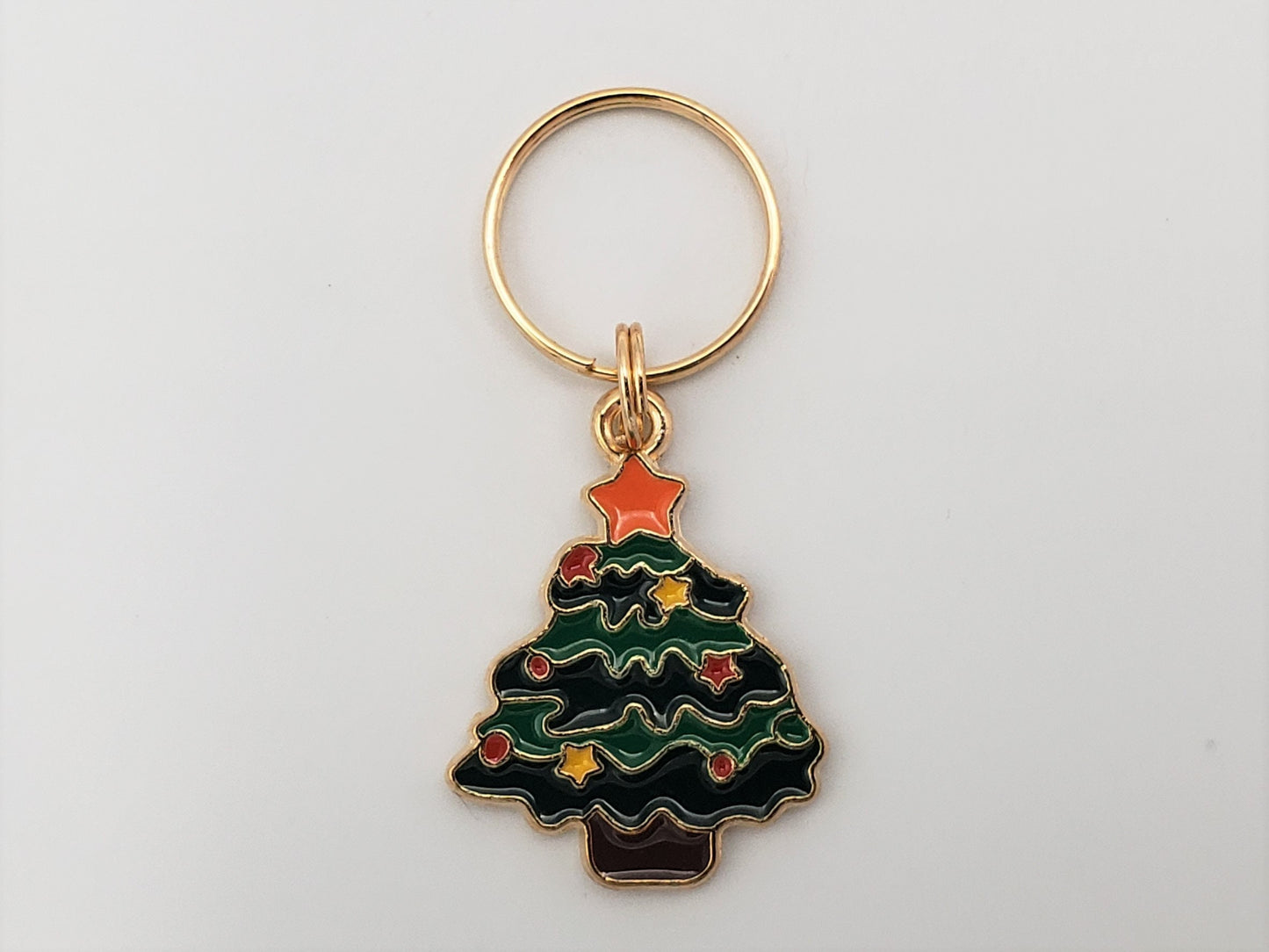 Christmas Tree Stitch Markers for Knitting 3pc | Crochet stitch marker, progress keeper, project bag charm, crochet accessory