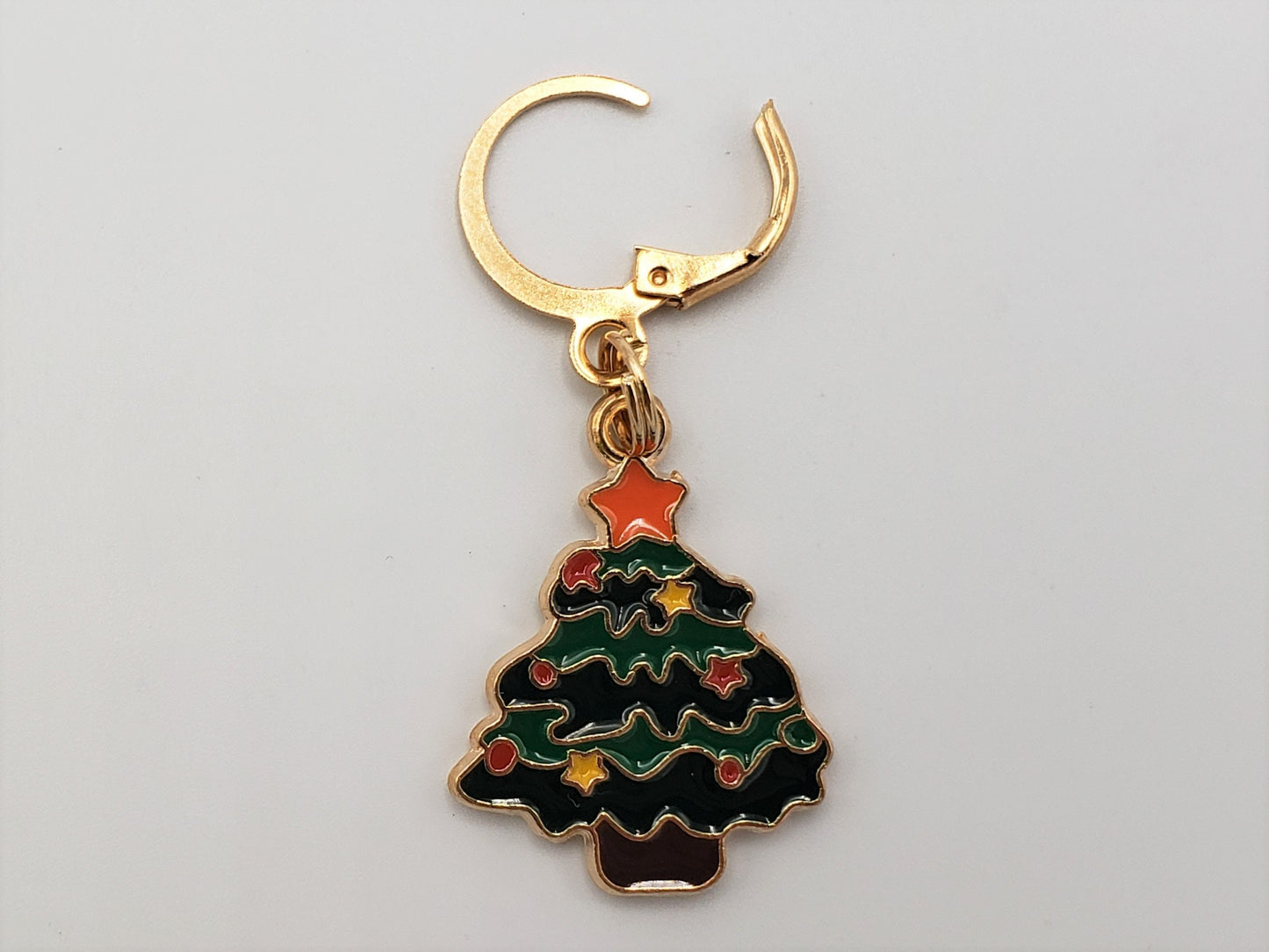 Christmas Tree Stitch Markers for Knitting 3pc | Crochet stitch marker, progress keeper, project bag charm, crochet accessory