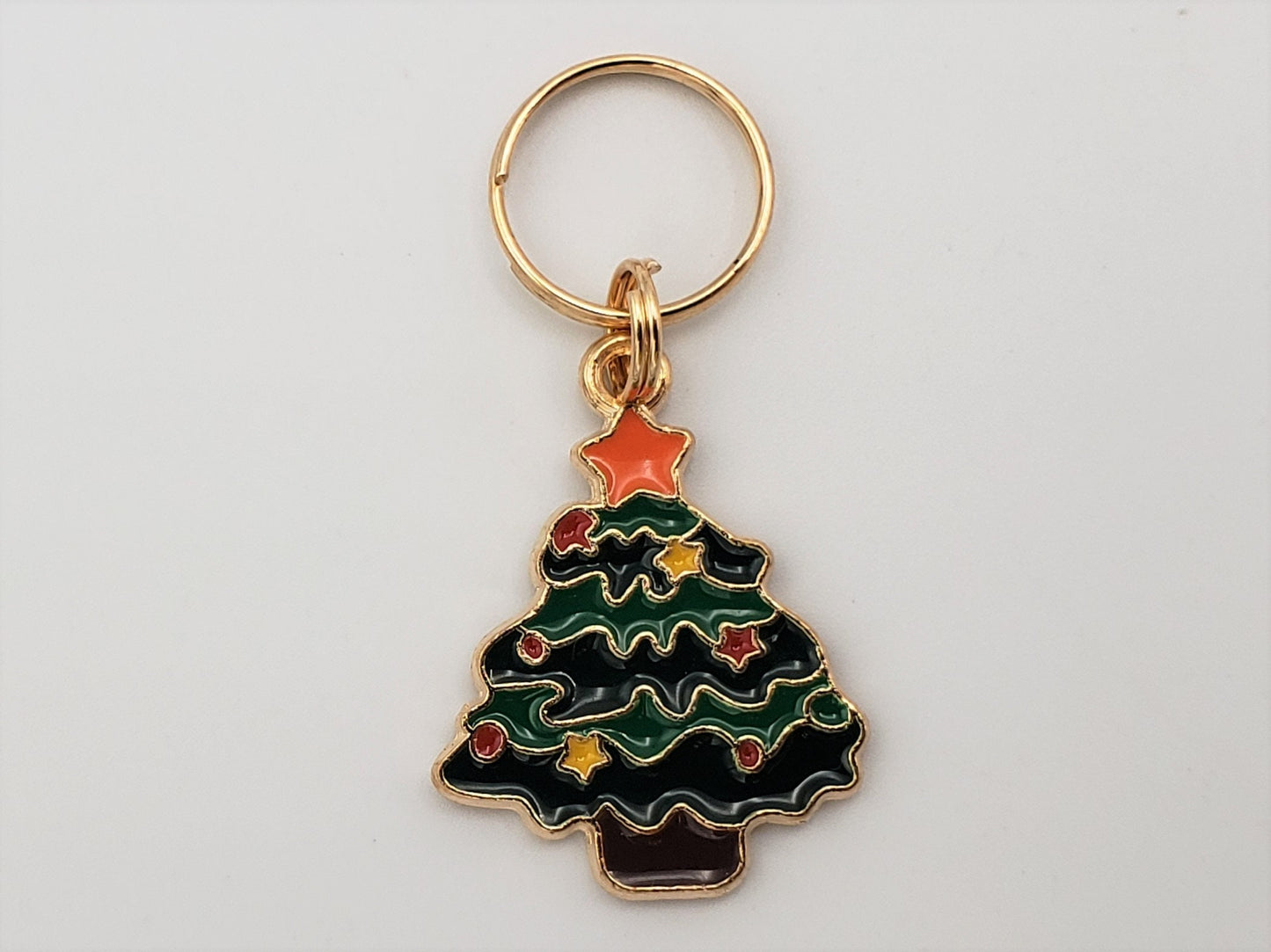 Christmas Tree Stitch Markers for Knitting 3pc | Crochet stitch marker, progress keeper, project bag charm, crochet accessory