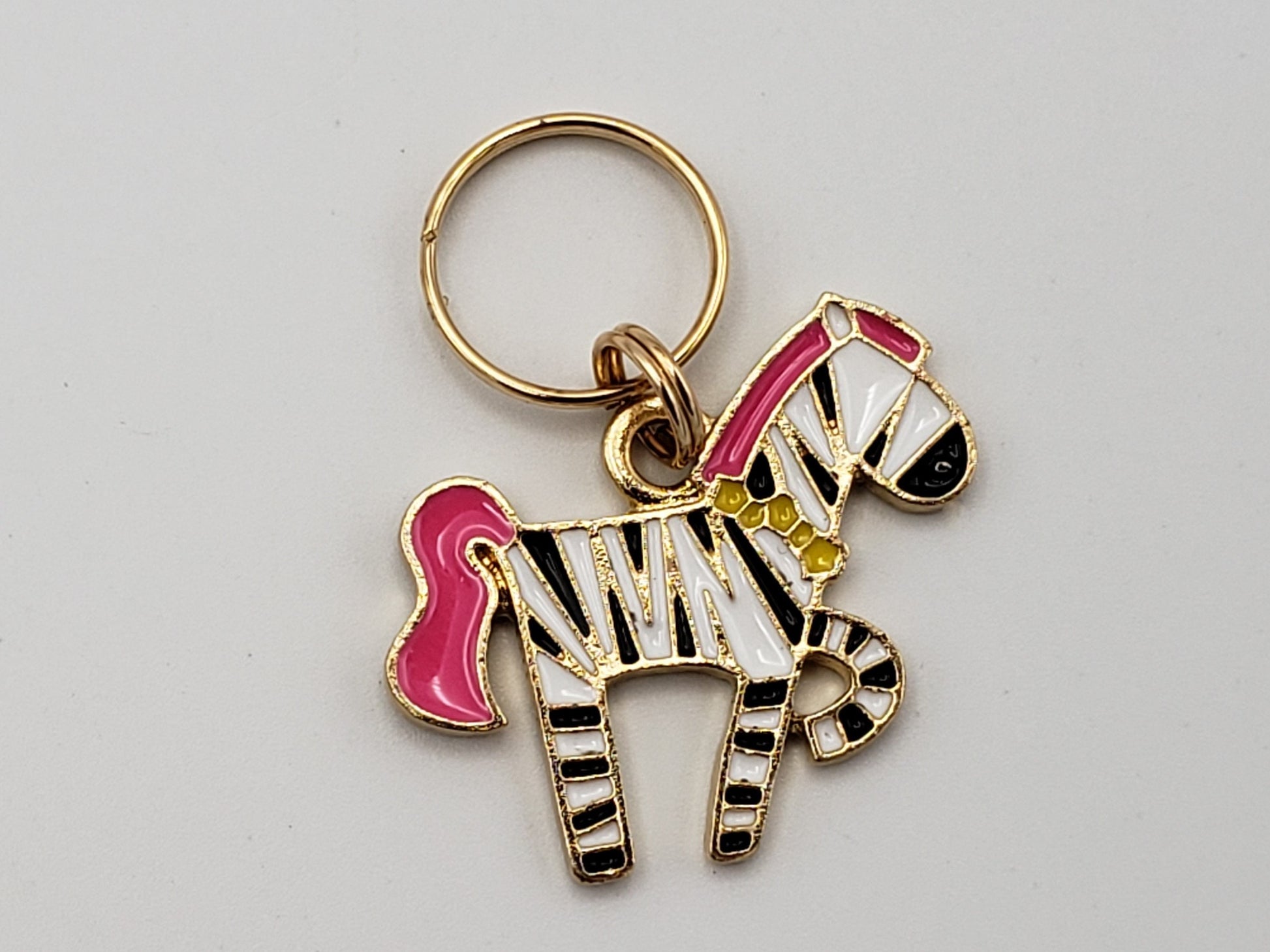 Stitch Markers for Knitting, 3 pc Dancing Zebra | Crochet stitch marker, progress keeper, project bag charms, crochet accessory