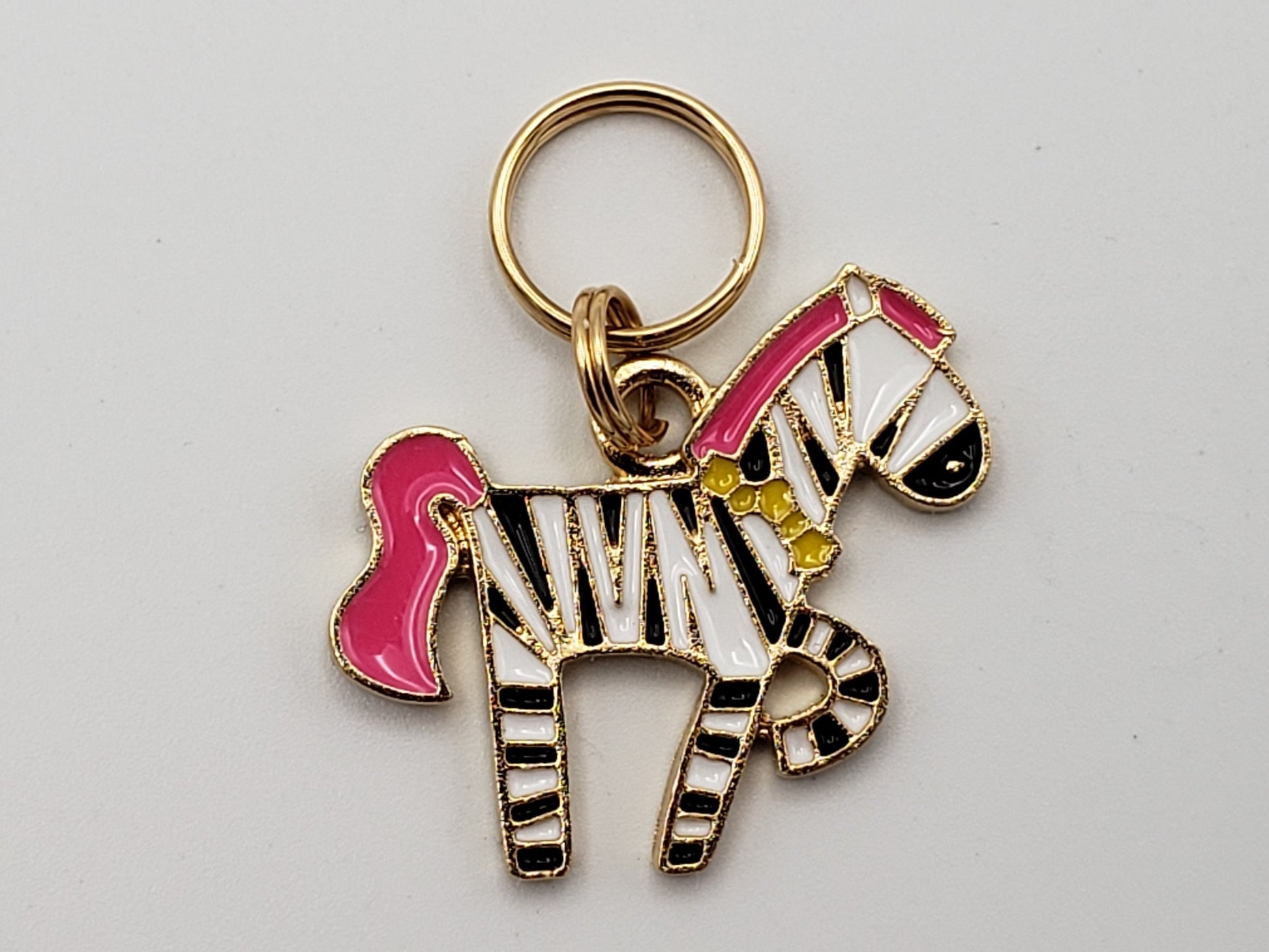 Stitch Markers for Knitting, 3 pc Dancing Zebra | Crochet stitch marker, progress keeper, project bag charms, crochet accessory
