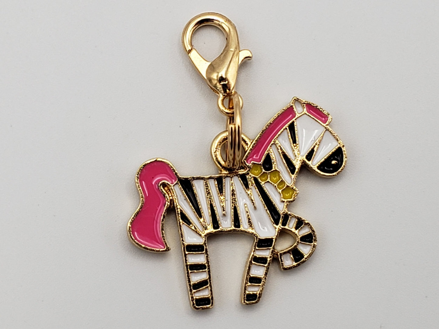 Stitch Markers for Knitting, 3 pc Dancing Zebra | Crochet stitch marker, progress keeper, project bag charms, crochet accessory