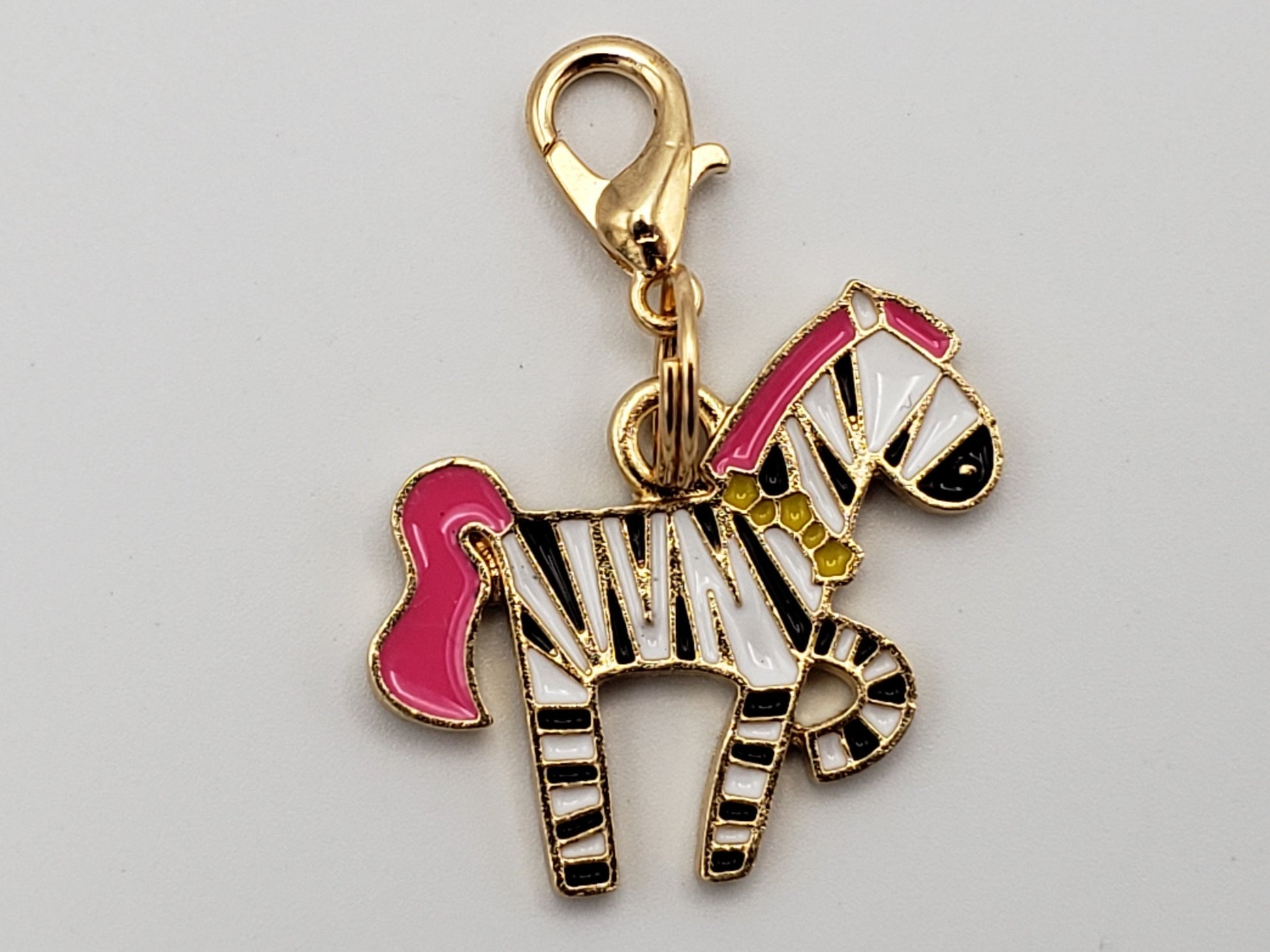 Stitch Markers for Knitting, 3 pc Dancing Zebra | Crochet stitch marker, progress keeper, project bag charms, crochet accessory