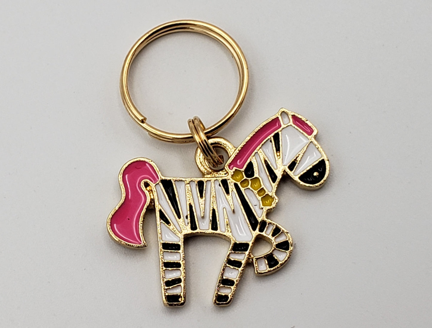Stitch Markers for Knitting, 3 pc Dancing Zebra | Crochet stitch marker, progress keeper, project bag charms, crochet accessory