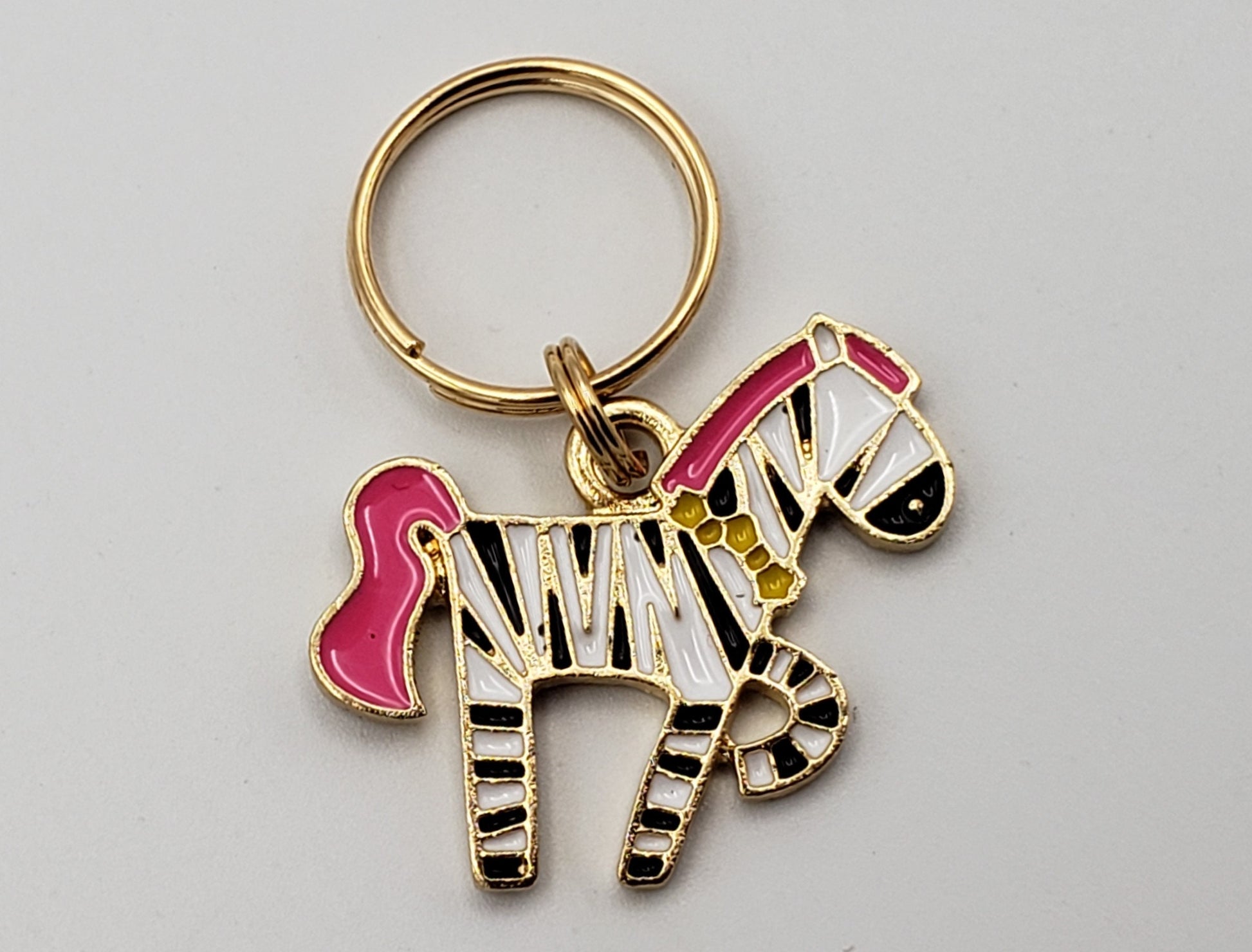 Stitch Markers for Knitting, 3 pc Dancing Zebra | Crochet stitch marker, progress keeper, project bag charms, crochet accessory