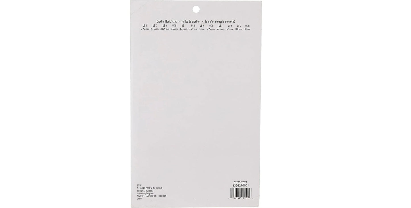 Boye Ergonomic Aluminum Crochet Hook Set of 12/Pkg | crochet accessories