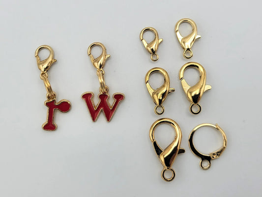 Right and Wrong Stitch Markers for knitting and crochet, multi-colored letters | crochet marker, crochet accessories