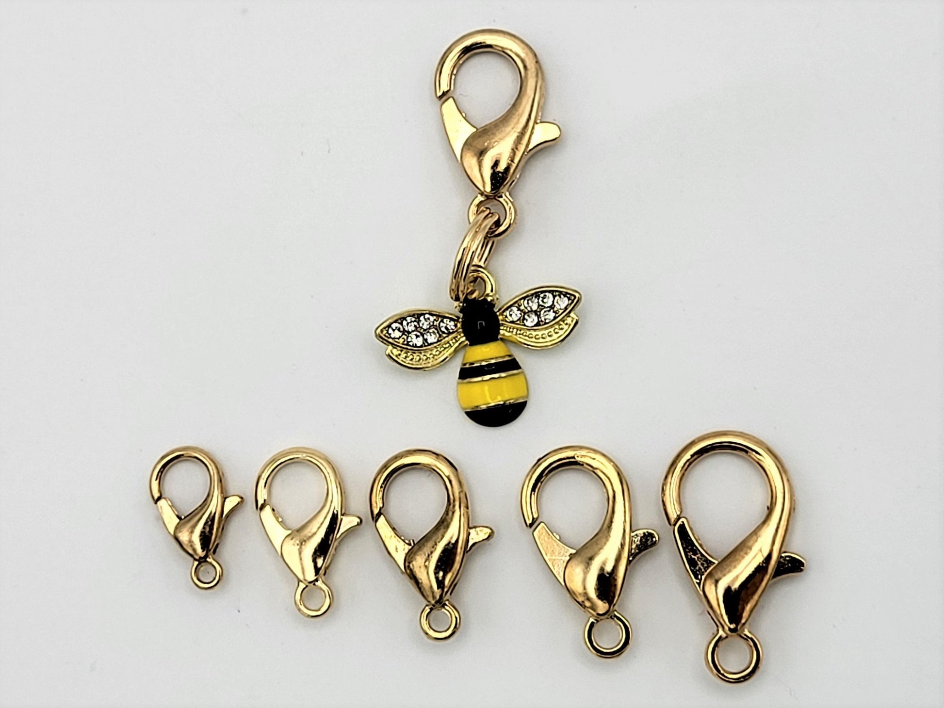 Bee Stitch Markers for Knitting 5pc | Crochet stitch marker, progress keeper, project bag charm, crochet accessory