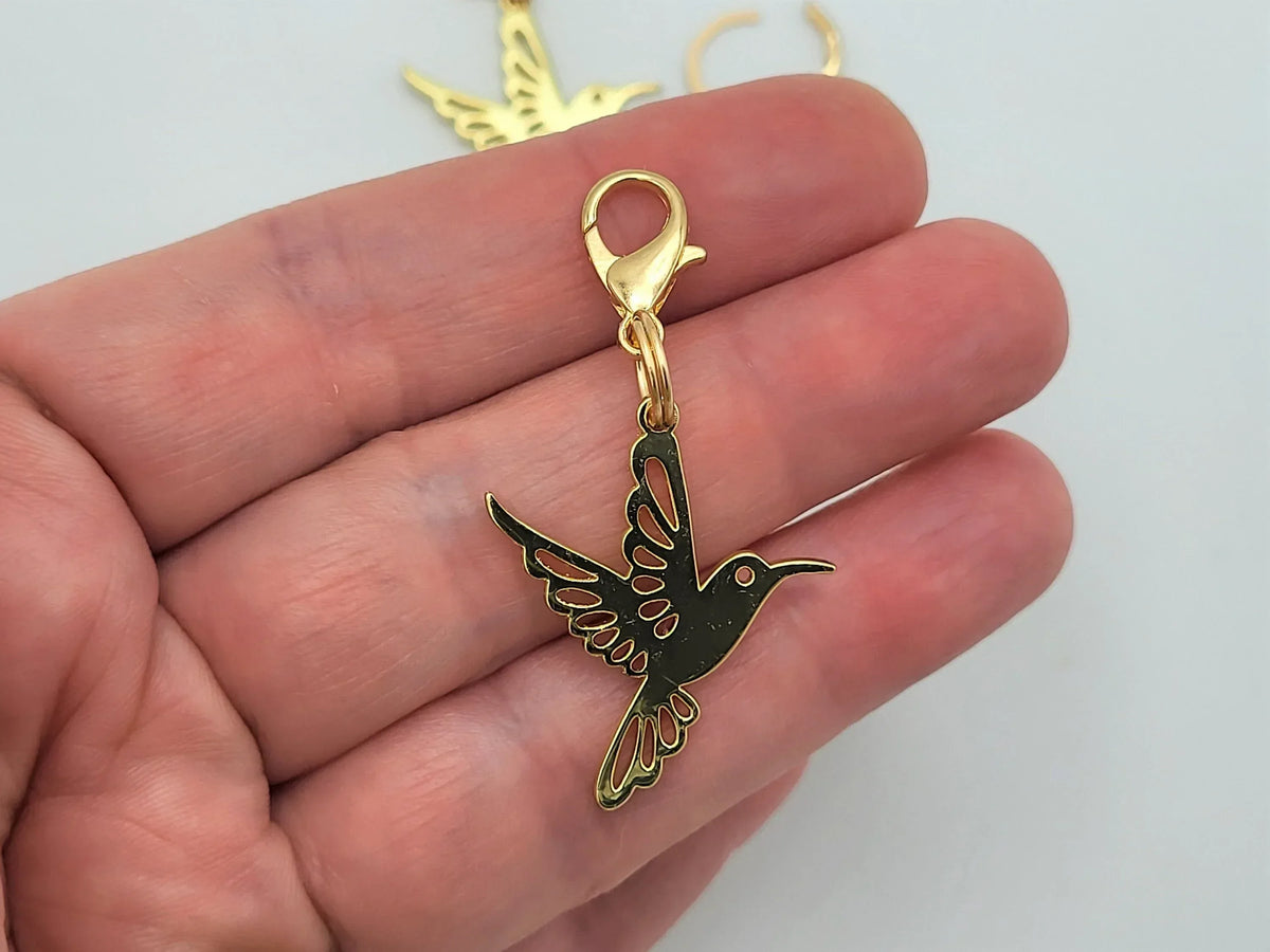 Hummingbirds Stitch Markers for Knitting 3pc | Crochet stitch marker, progress keeper, project bag charm, crochet accessory, knitting marker